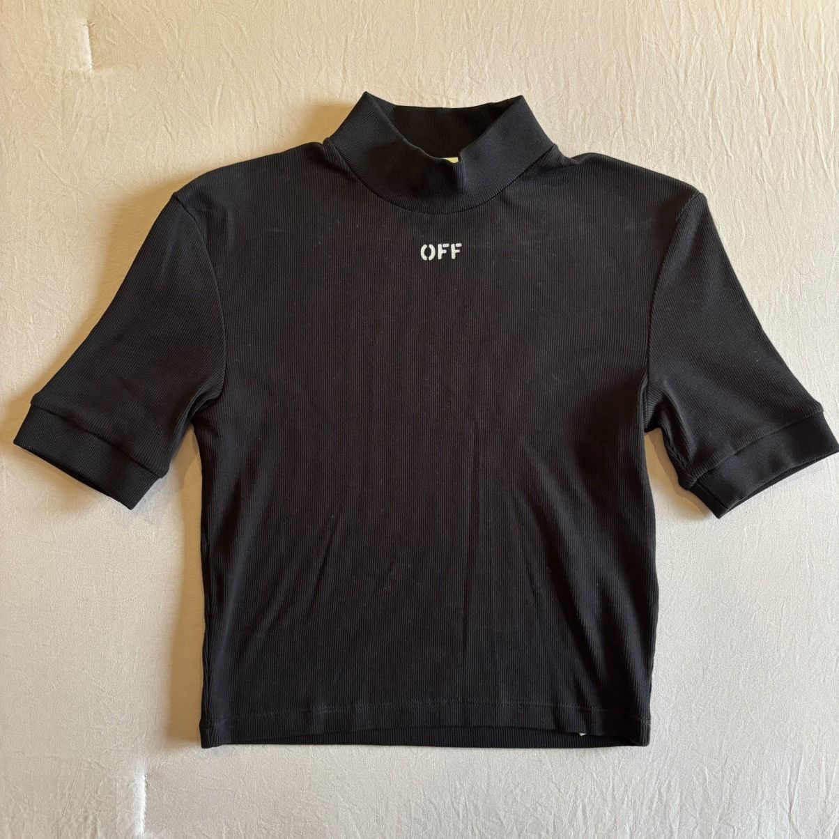 Off-White Off-White Black Mock neck Crop Top Size M / US 6-8 / IT 42-44 - 1 Thumbnail