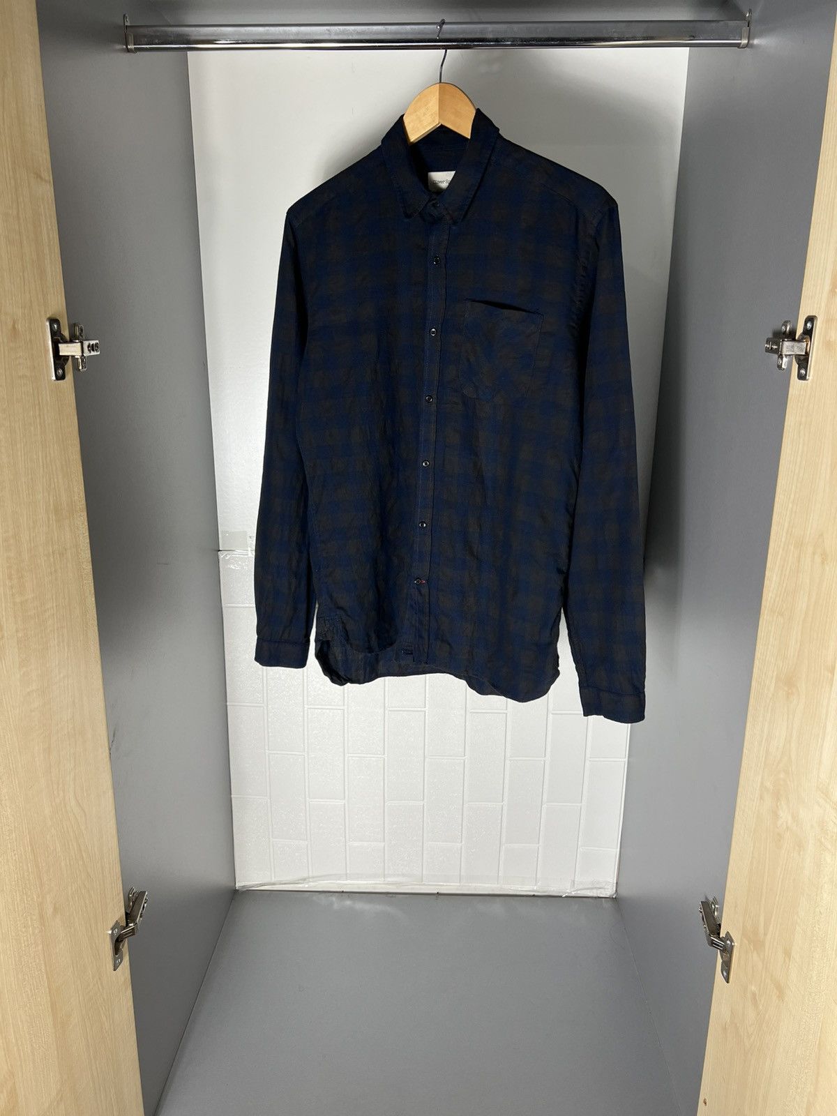 Oliver Spencer VINTAGE OLIVER SPENCER FLANNEL DESIGNER SHIRT CASUAL Y2K 90s Size US M / EU 48-50 / 2 - 2 Thumbnail