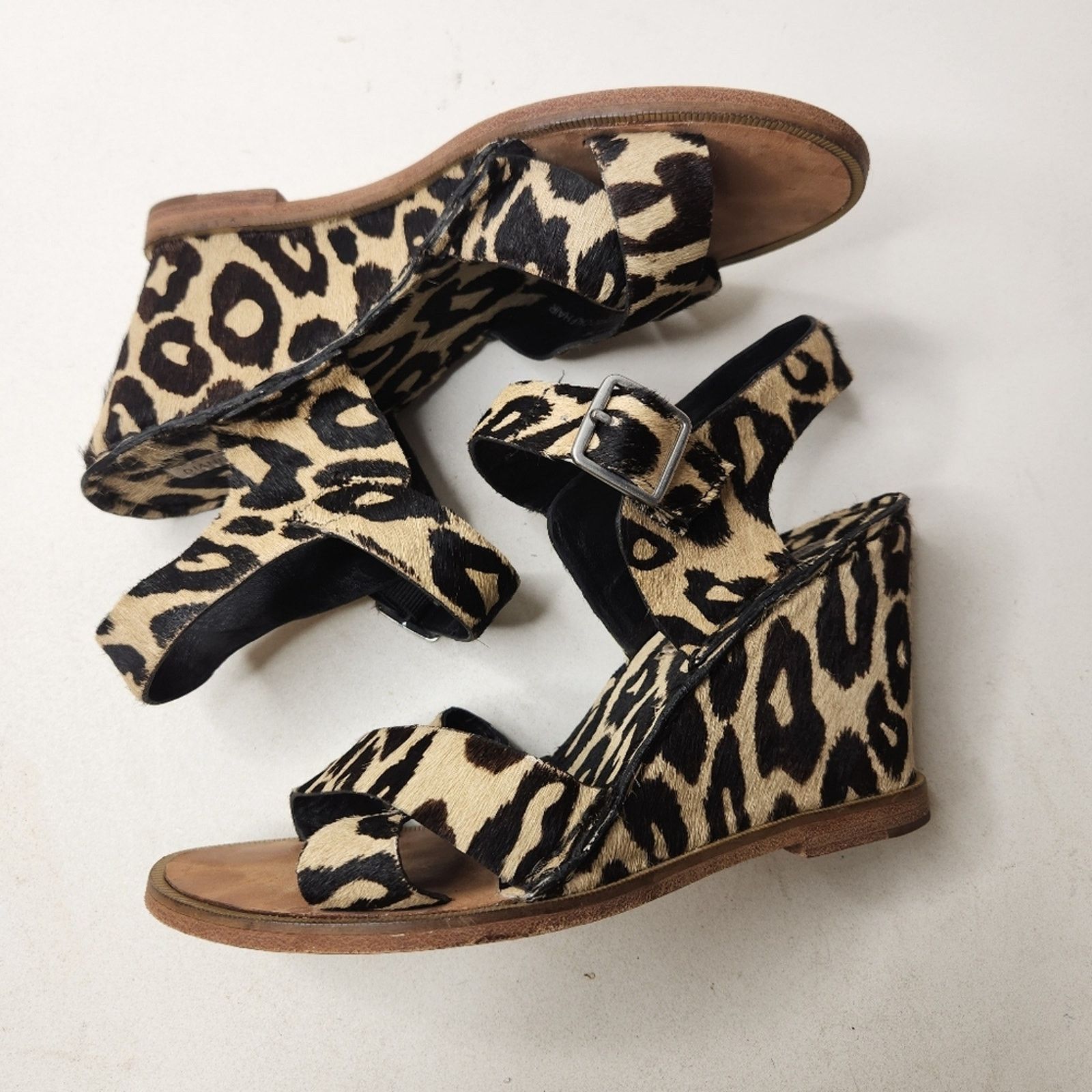 Diane von Furstenberg Diane Von Furstenberg Dagga Wedge Leopard Sandal Size 6.5 Size US 6.5 / IT 36.5 - 6 Thumbnail