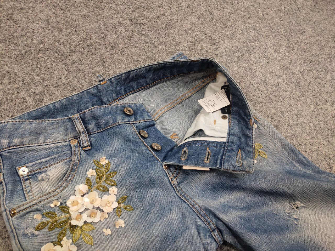 Dsquared2 Vintage Dsquared2 distressed embroidered Straight W Jeans Size 36" / US 14 / IT 50 - 12 Thumbnail