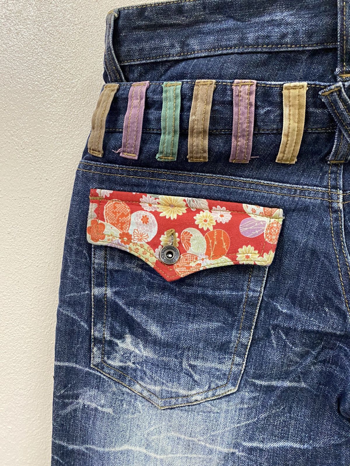 Japanese Brand Vintage Nylaus Double Waist Flared Size US 32 / EU 48 - 4 Thumbnail
