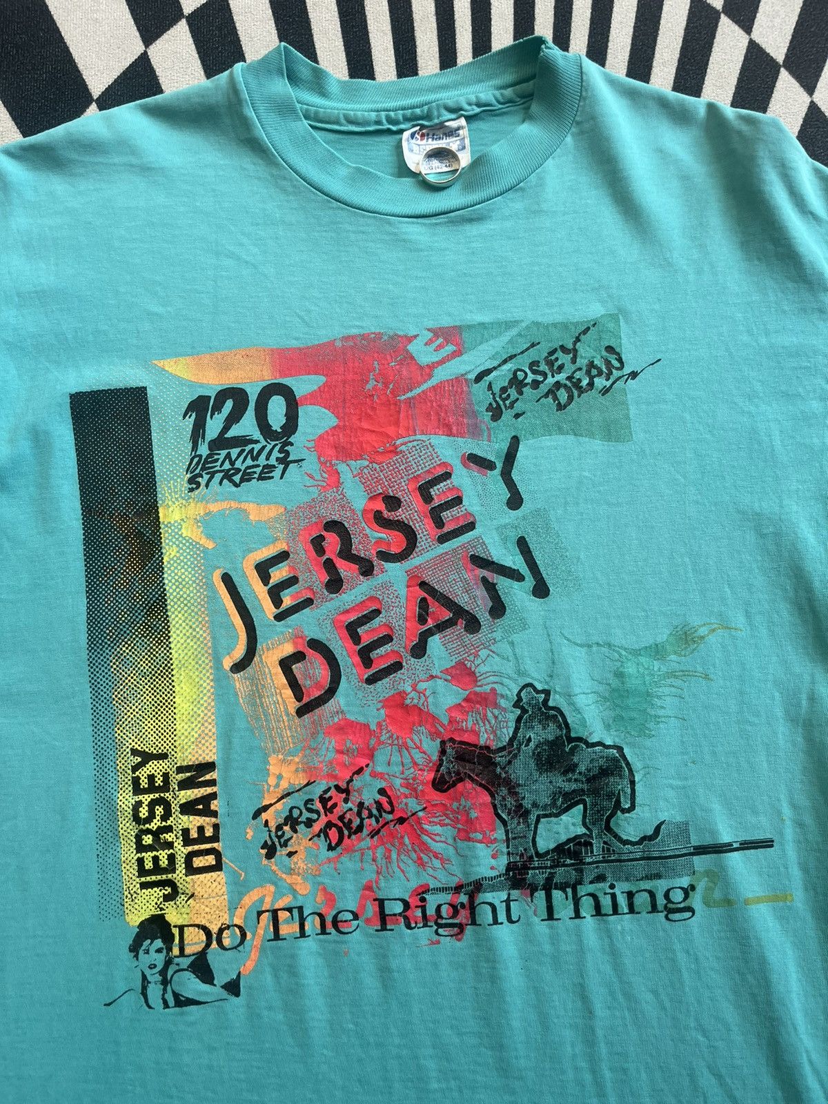 Vintage Vintage JERSEY DEAN Do the Right Thing 90’s Tshirt Size US L / EU 52-54 / 3 - 5 Thumbnail