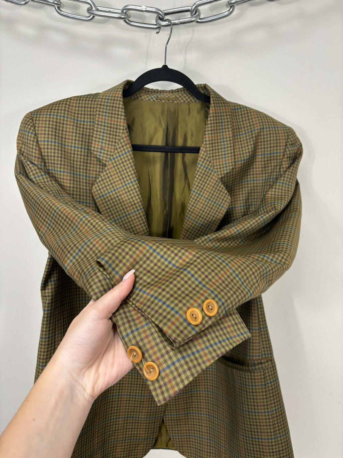 Ballantyne Vintage Davide Cenci X Ballantyne Check Wool Blazer Jacket Size 38R - 8 Thumbnail