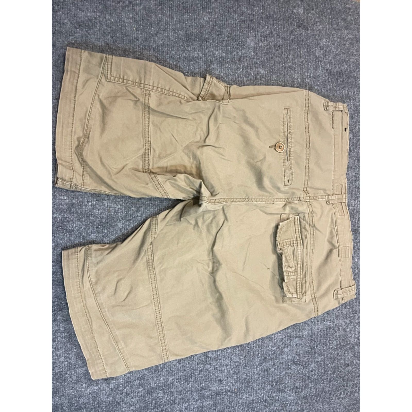 Vintage Projek Raw Shorts Womens 30" Waist Cargo Pockets Tan Y2K Cargo Pocket Front Flat Front Regular Cotton Brown Size 30" / US 8 / IT 44 - 8 Thumbnail