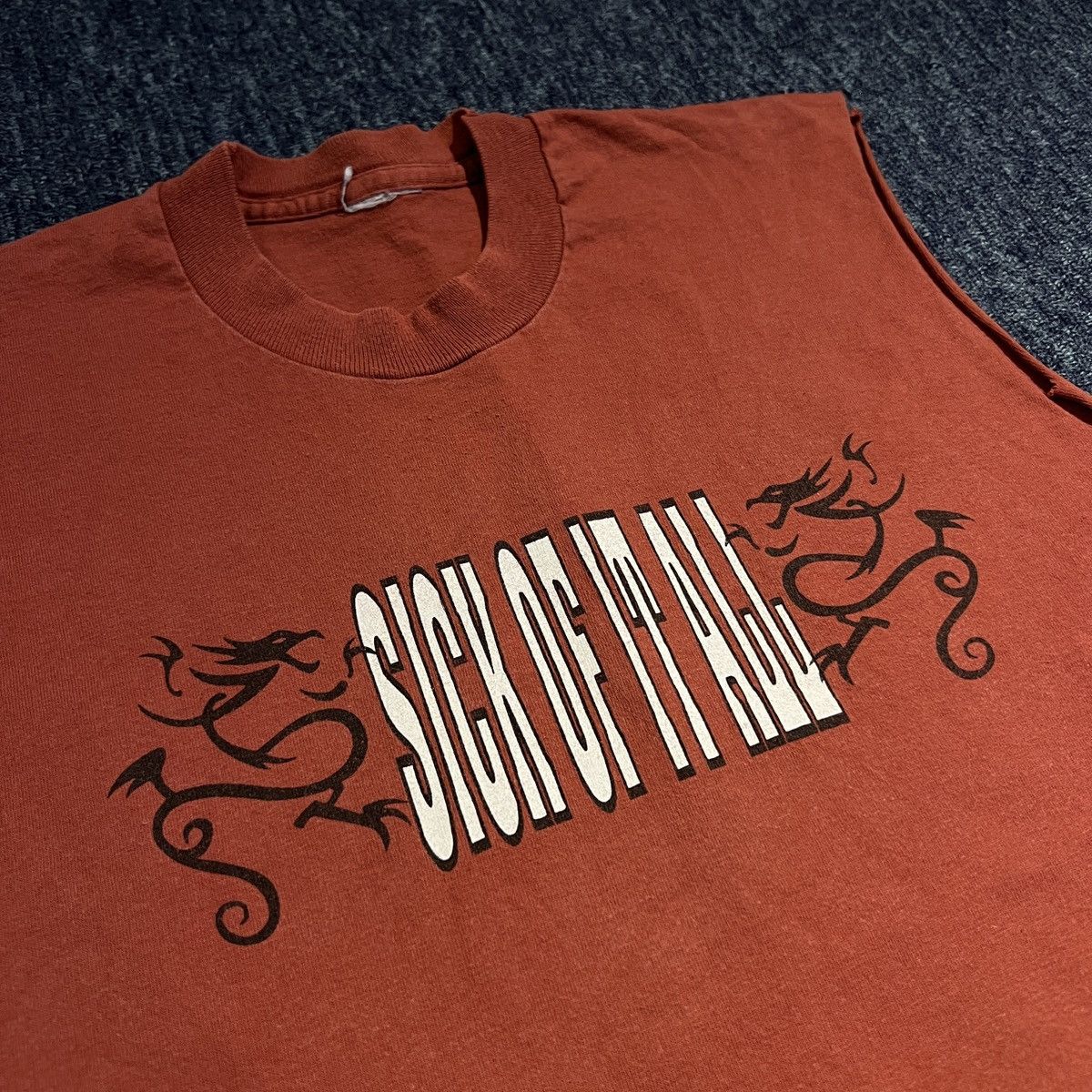 Other Vintage 90s SICK OF IT ALL Sleeveless T Shirt Size US L / EU 52-54 / 3 - 3 Thumbnail