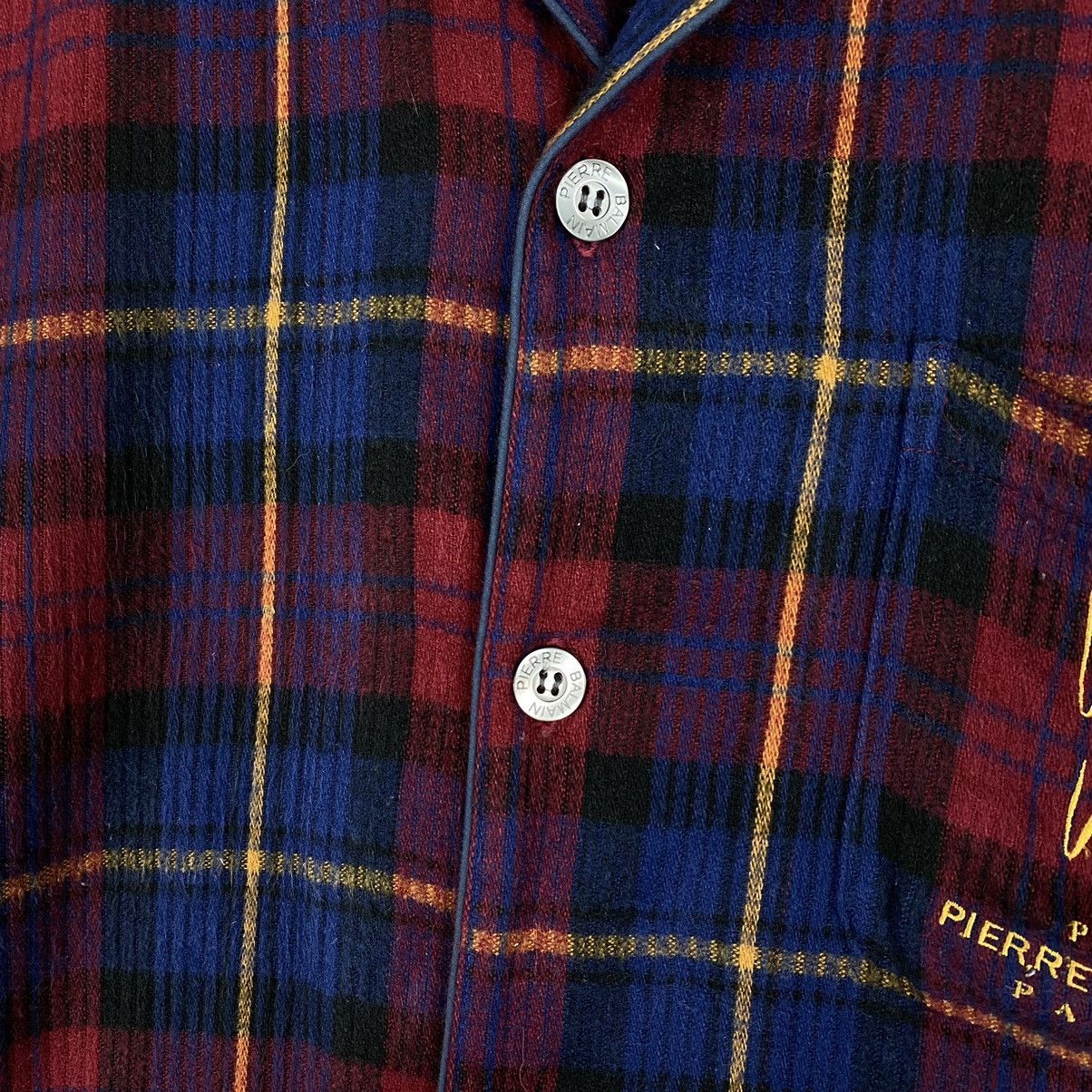 Japanese Brand Pierre Balmain Vent Tartan Pyjmas Sleepwear Shirt Size US L / EU 52-54 / 3 - 6 Thumbnail