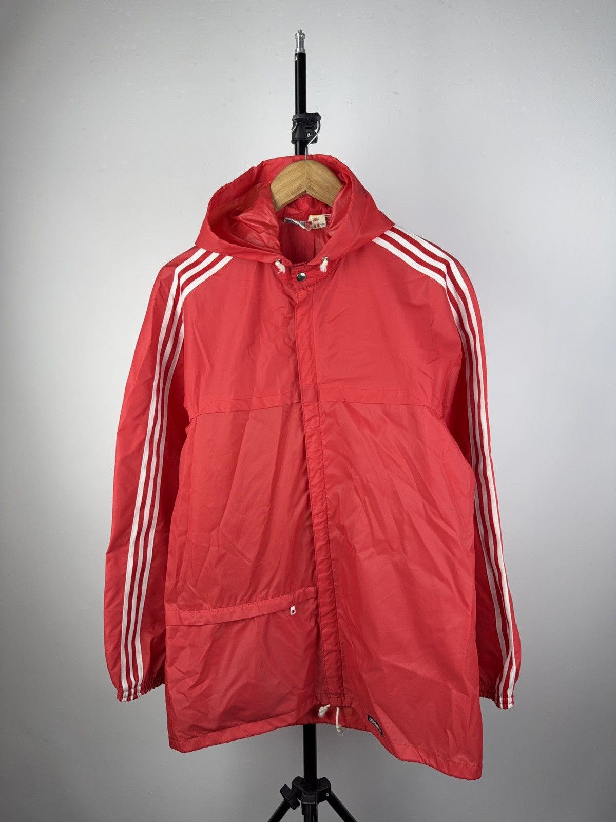 Adidas × Vintage Rare 80s Vintage AdidasTrack Rain Jacket Transformer Bag Size US S / EU 44-46 / 1 - 1 Thumbnail