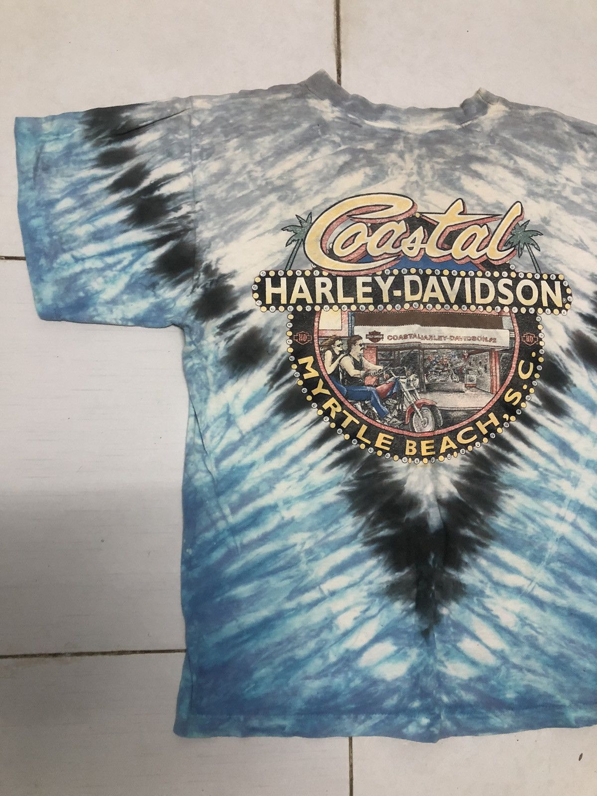 Vintage Vintage 96 harley davidson acid wash Size US M / EU 48-50 / 2 - 2 Thumbnail