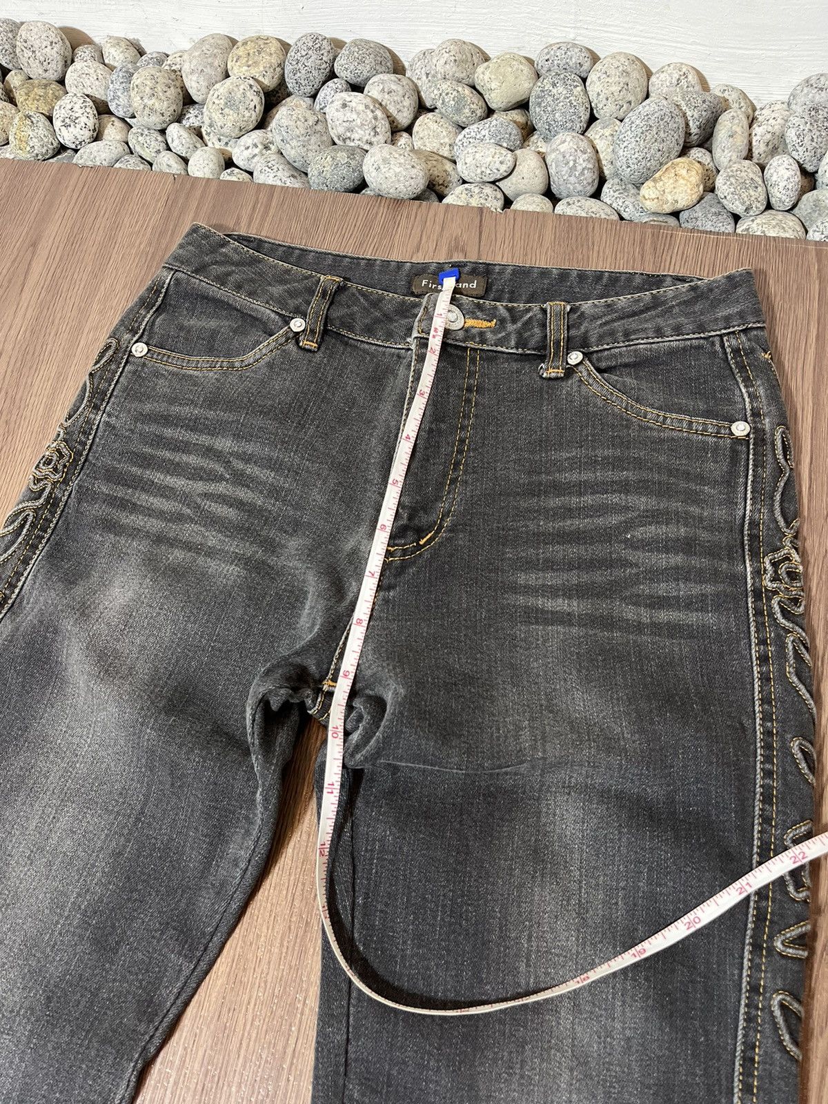 Hysteric Glamour × If Six Was Nine × Japanese Brand Jouer Aux Echecs japan floral embroidery flare denim Size US 27 - 12 Thumbnail