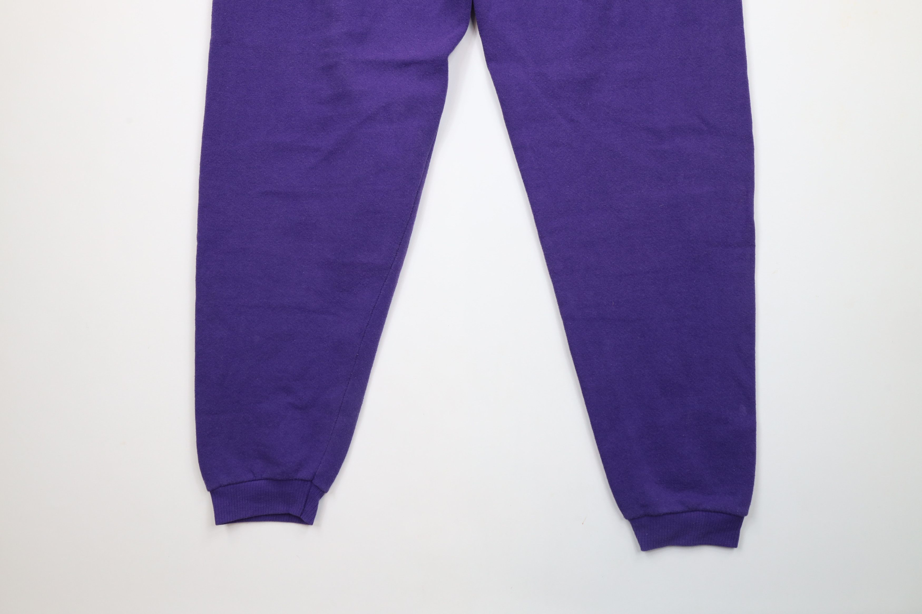 Vintage Vintage 90s Streetwear Blank Sweatpants Joggers Purple USA Size 28" / US 6 / IT 42 - 14 Thumbnail
