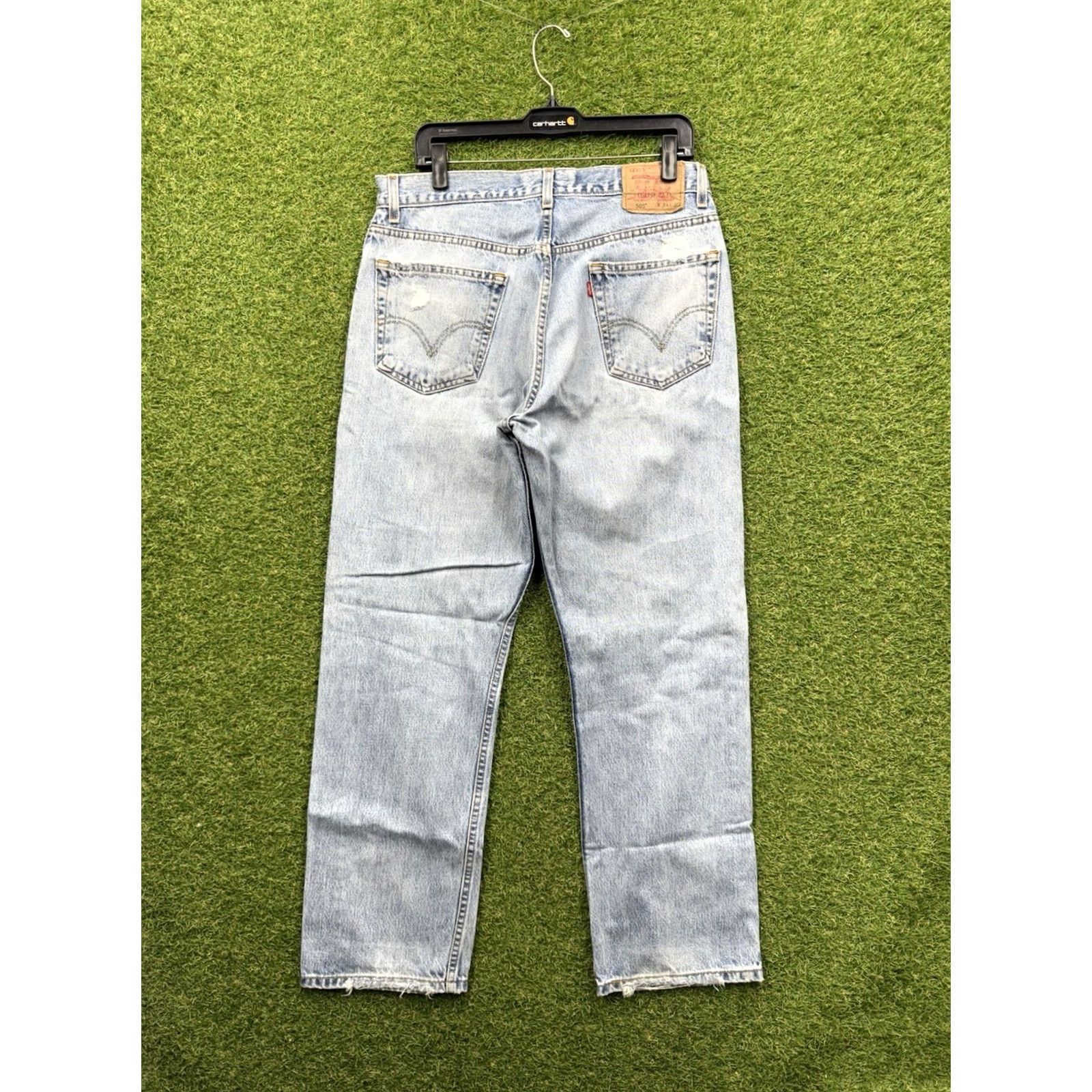 Levi's Levi's 505 Jeans Mens 34x30 Regular Straight Light Wash Denim Casual Vintage 90s Modern Mens Jeans Size US 34 / EU 50 - 2 Thumbnail