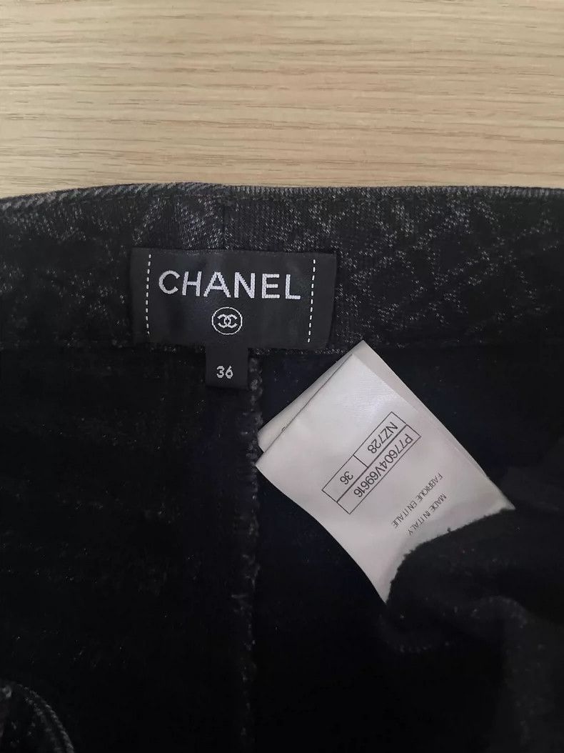 Chanel Chanel 24a Manchester series black plaid skirt pants Size 42" / US 20 - 3 Thumbnail