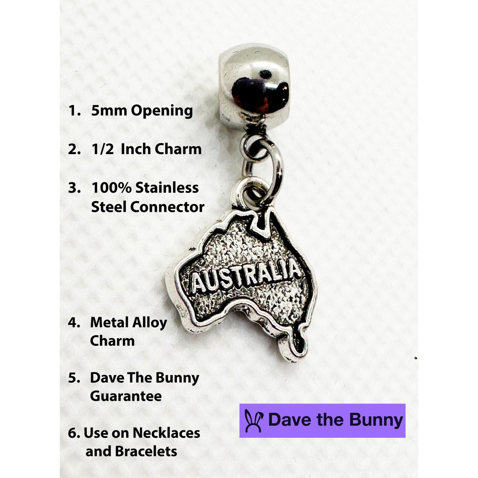 & Other Stories Australia Charm - Australia Map Charm Size ONE SIZE - 3 Thumbnail