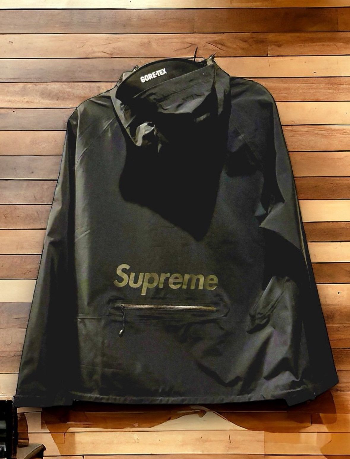 image of Goretex x Supreme Gore-Tex Paclite Shell Jacket Black Ss21, Men's (Size Small)