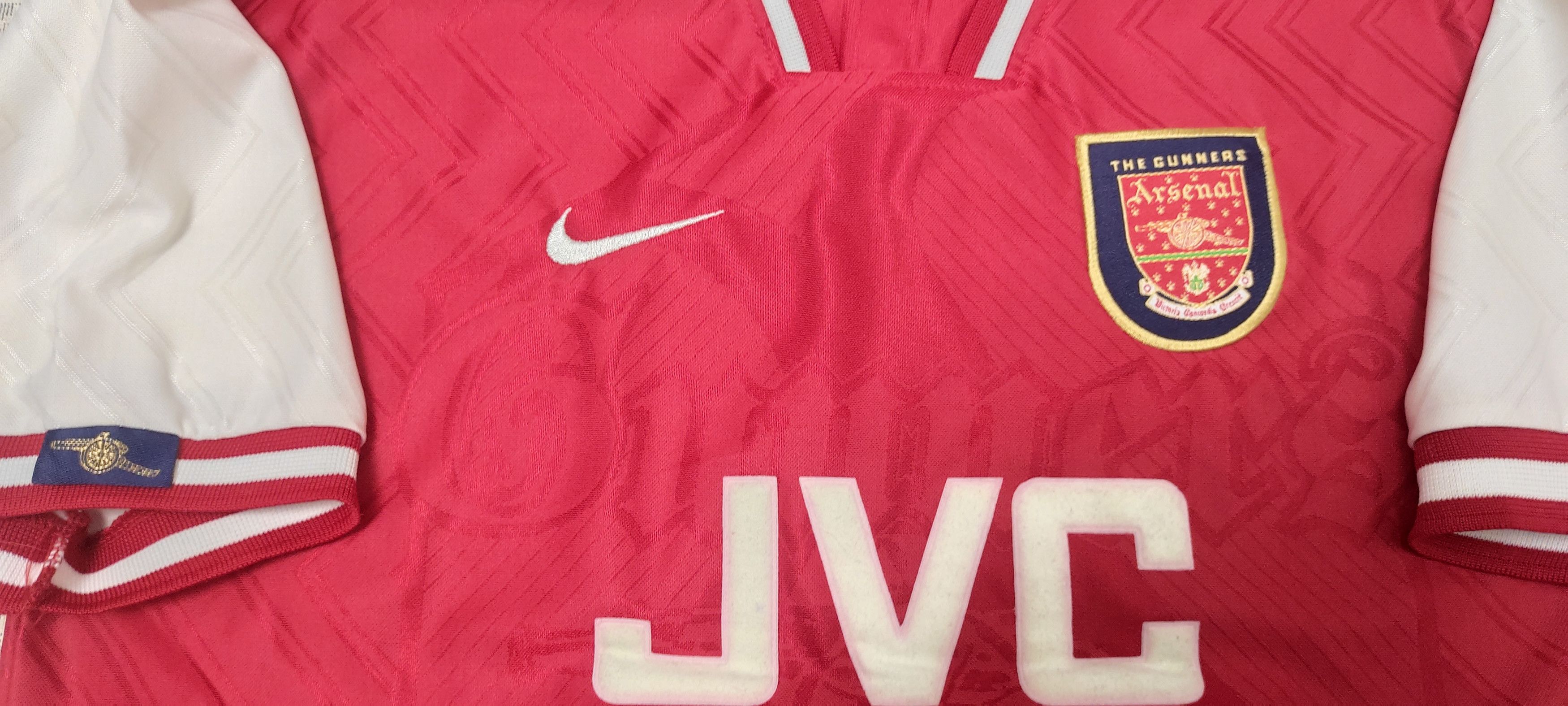 Nike Arsenal #8 Wright Phillips Home 1996 - 1998 Rare Size US L / EU 52-54 / 3 - 4 Thumbnail