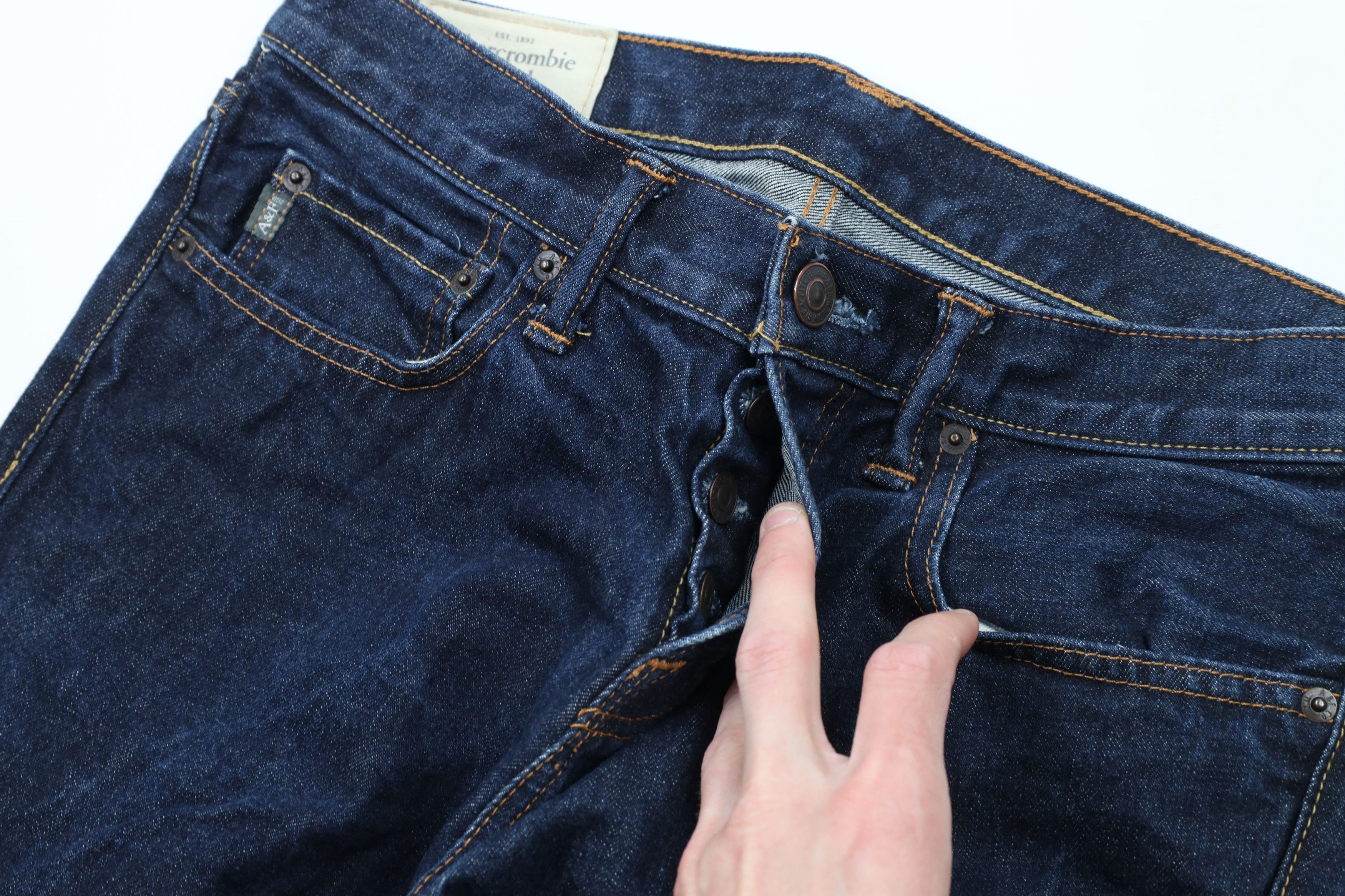Abercrombie & Fitch × Vintage Vintage Abercrombie & Fitch Button Fly Denim Jeans Indigo Size US 31 - 5 Thumbnail