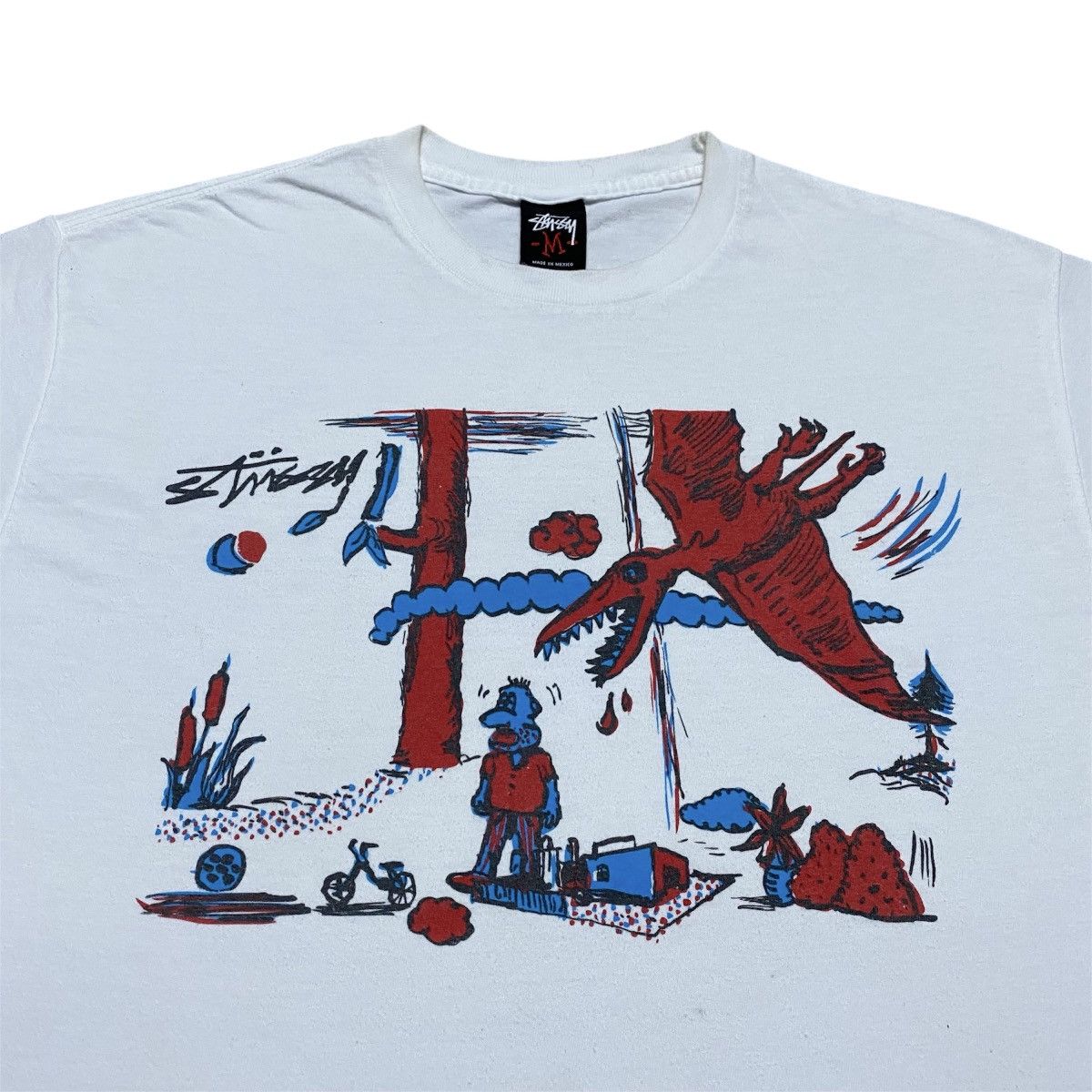 Stussy × Vintage Rare‼️🔥Vintage Stussy X Gary Panter Cartoon Painter T-Shirt Size US S / EU 44-46 / 1 - 3 Thumbnail