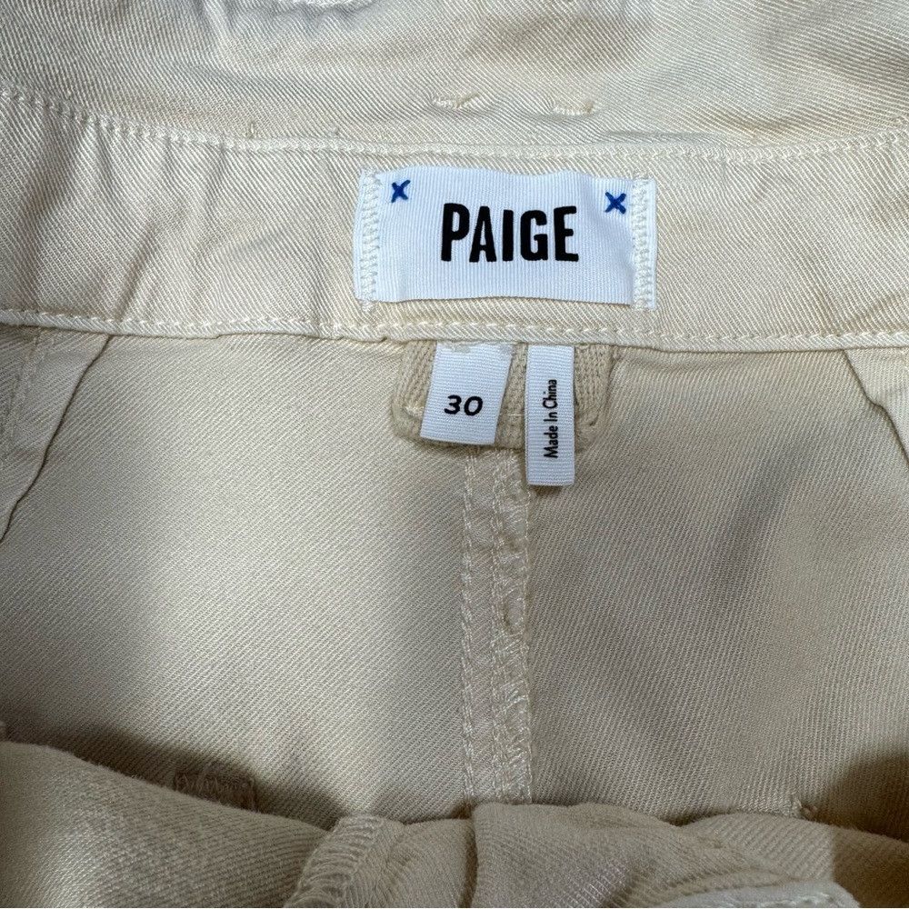 Paige NWT New $249 Paige Harper Paperbag Waist Wide Leg Blonde Sa Size 30" / US 8 / IT 44 - 7 Thumbnail