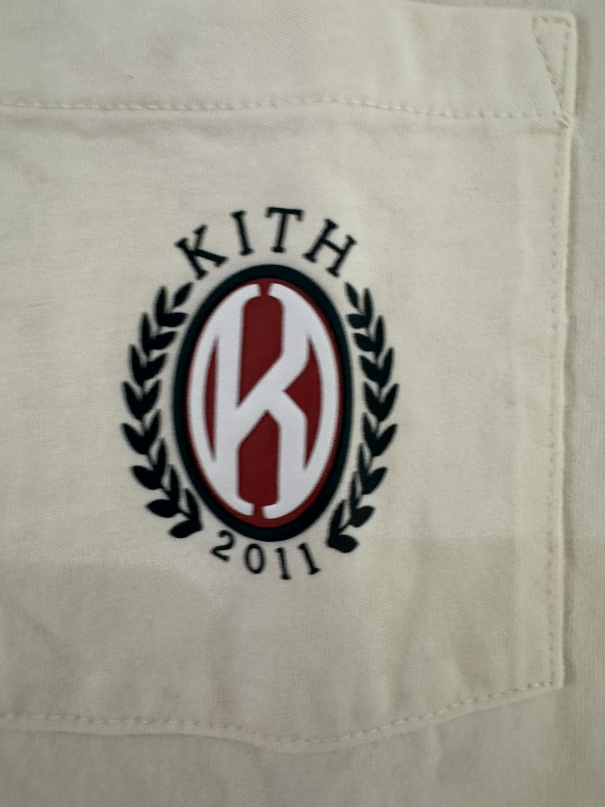 Kith Kith K shield pocket tee sandrift size XS used spring 2025 Size US XS / EU 42 / 0 - 4 Thumbnail
