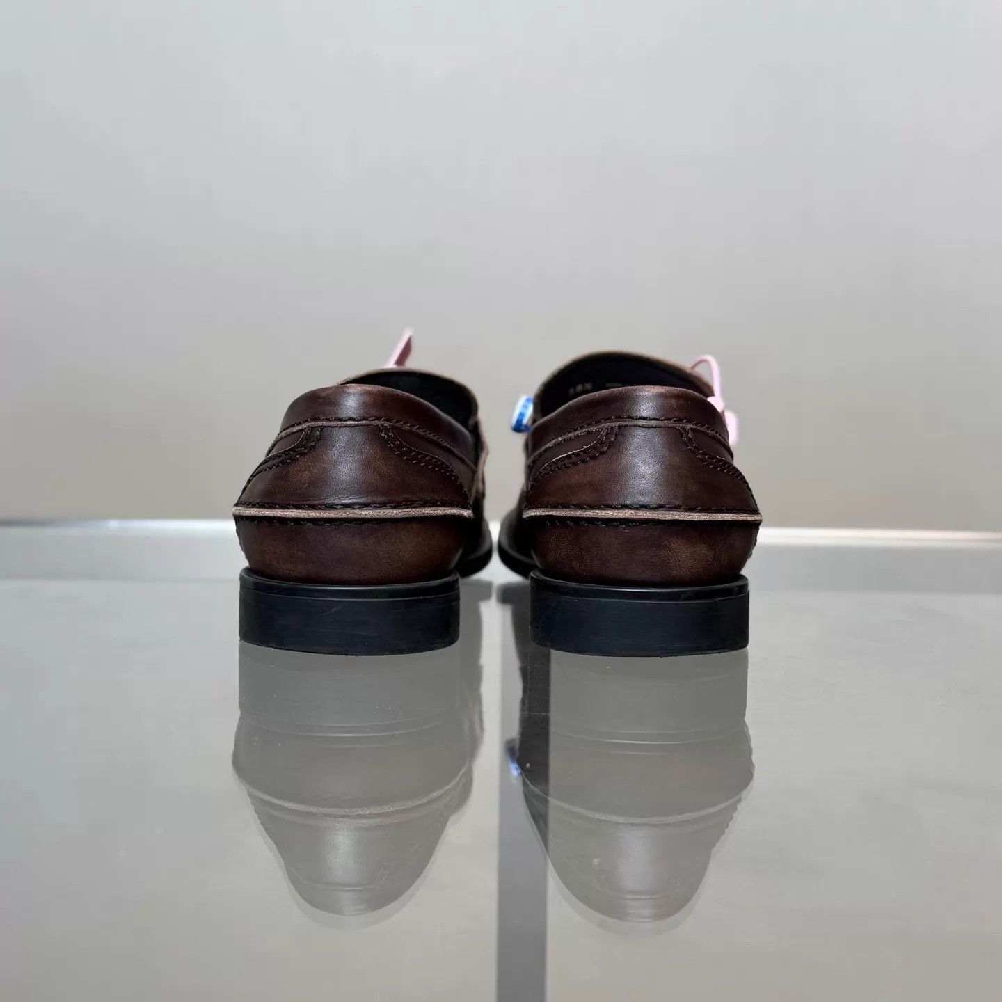 Miu Miu Miu Miu Brown Distressed Gold Coin Loafer 38.5 Size US 8 / IT 38 - 3 Thumbnail