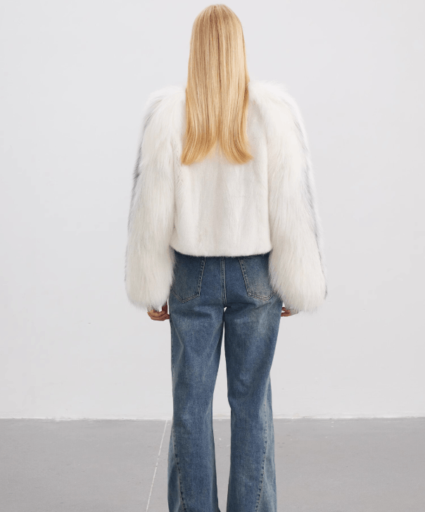 Other Women’s White Mink and Arctic Fox Jacket Size L / US 10 / IT 46 - 4 Thumbnail