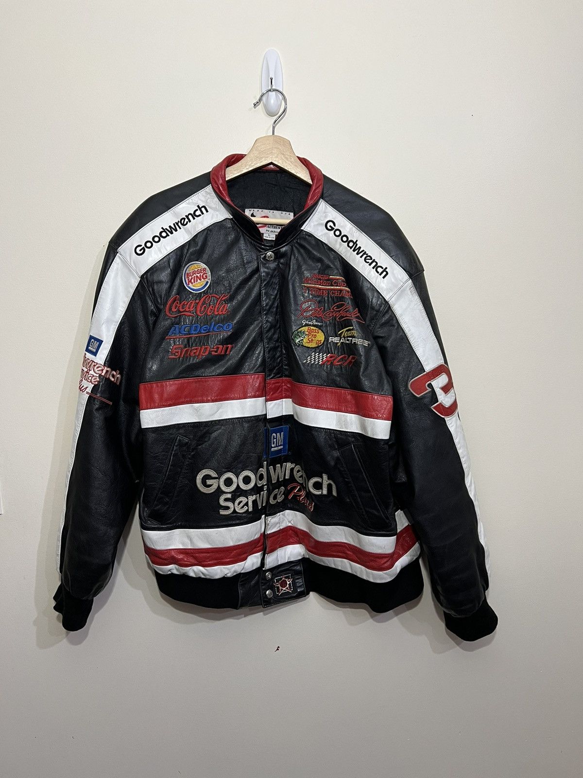 Vintage selling GM Goodwrench leather racing jacket