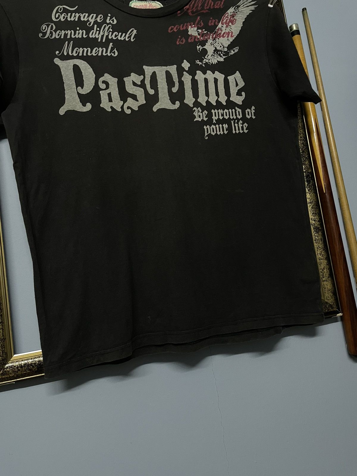 Designer × Japanese Brand × Vintage 90 Japan Strange Heaven Past Time Spirit Embroidery Sunfaded Size US L / EU 52-54 / 3 - 9 Thumbnail