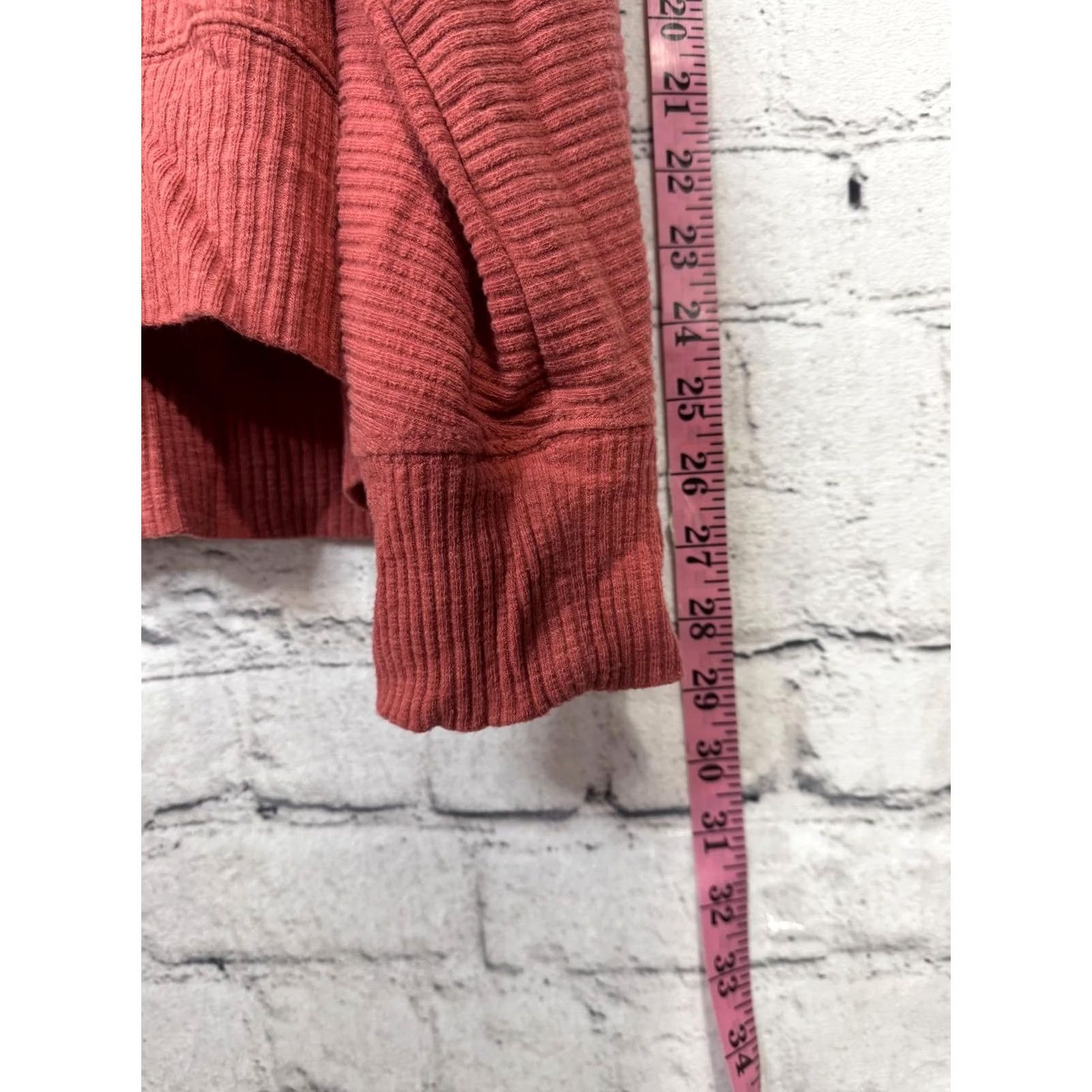 Gap GAP Women's Long Sleeve Top XL Red Shirt Blouse Scoop Neck Relaxed 100% Cotton Regular Women Size XL / US 12-14 / IT 48-50 - 3 Thumbnail