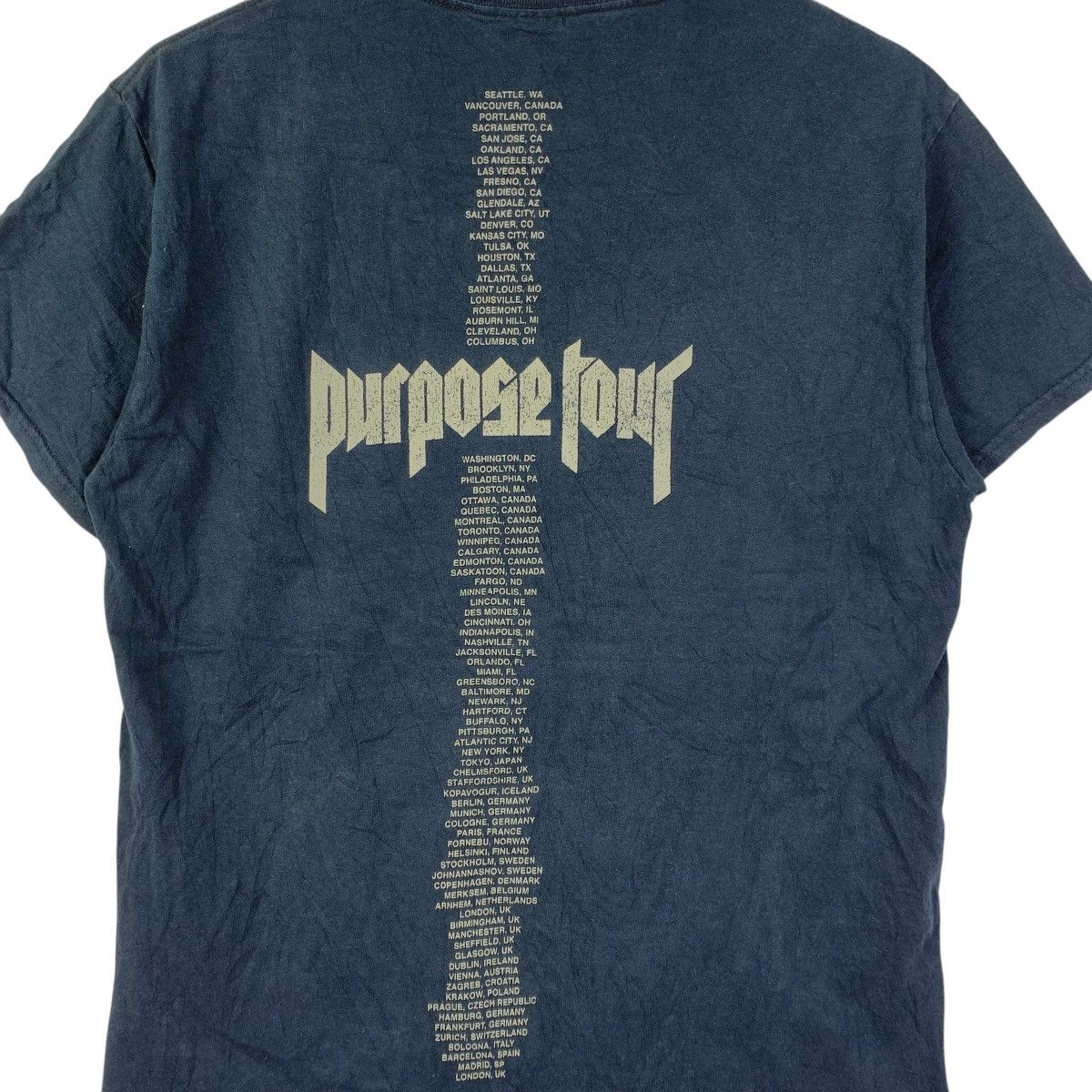Vintage Justin Bieber Purpose Tour 2016-17 Black Graphic Tee Shirt Size US M / EU 48-50 / 2 - 6 Thumbnail
