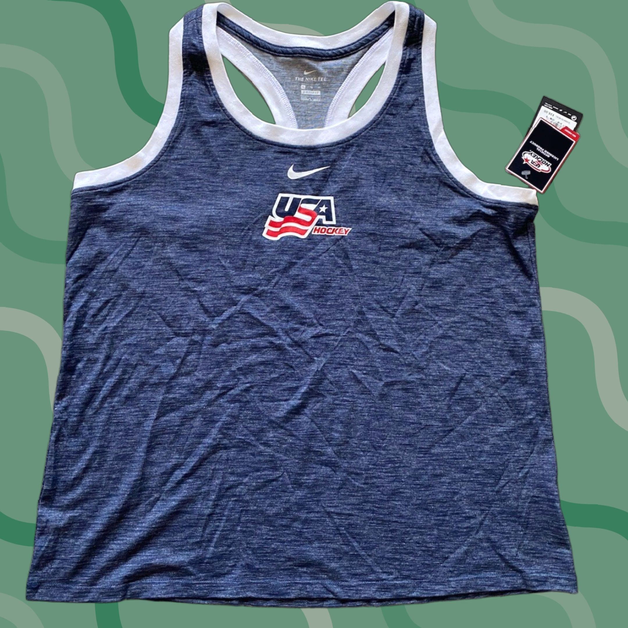 Nike Nike Women's XL USA Hockey Tank Top Navy NEW WITH TAGS Size XL / US 12-14 / IT 48-50 - 1 Thumbnail