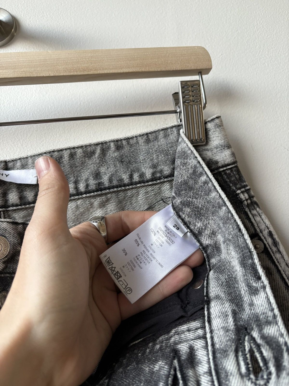 Givenchy Givenchy light grey biker denim Size US 29 - 7 Thumbnail