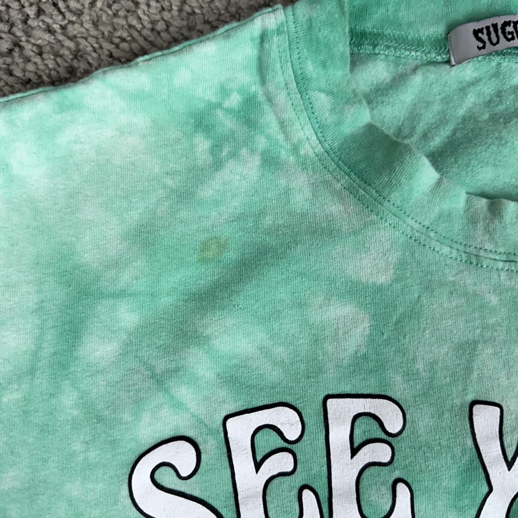 Vintage Sugarhill Shirt Mens Medium Green Tie Dye See You Tomorrow Graphic Tee Flowers Size US M / EU 48-50 / 2 - 4 Thumbnail