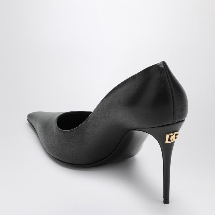 Dolce & Gabbana o1d2blof0824 High Leather Decollete in Black Size US 6 / IT 36 - 4 Thumbnail