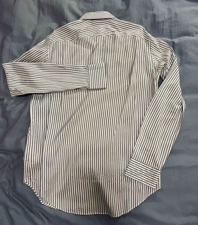 Loewe Loewe Striped Long-sleeve Shirt - Beige and White Stripe D Size XS / US 0-2 / IT 36-38 - 2 Thumbnail