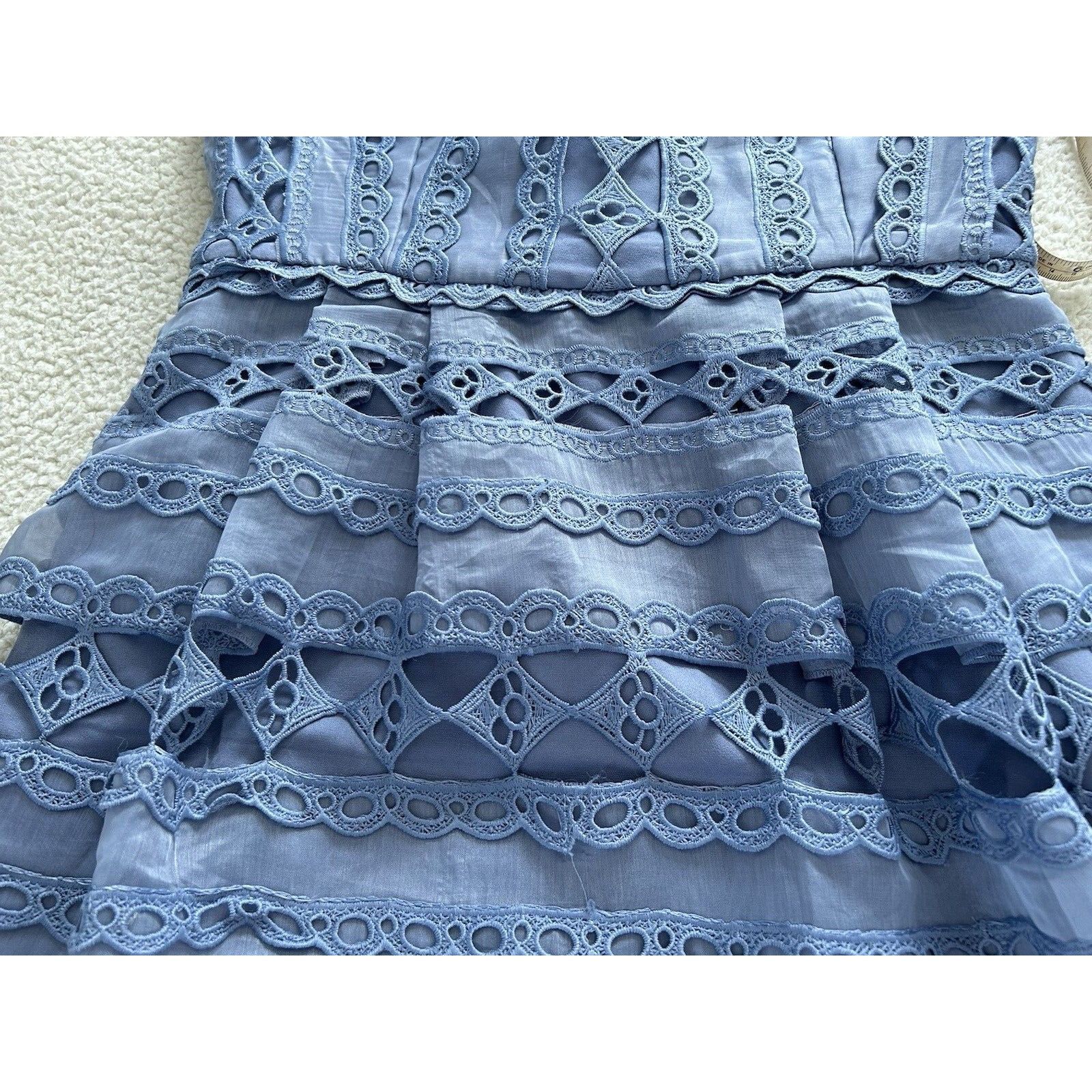 Other Endless Rose Combination Lace Spaghetti Strap Midi Dress Blu Size L / US 10 / IT 46 - 11 Thumbnail