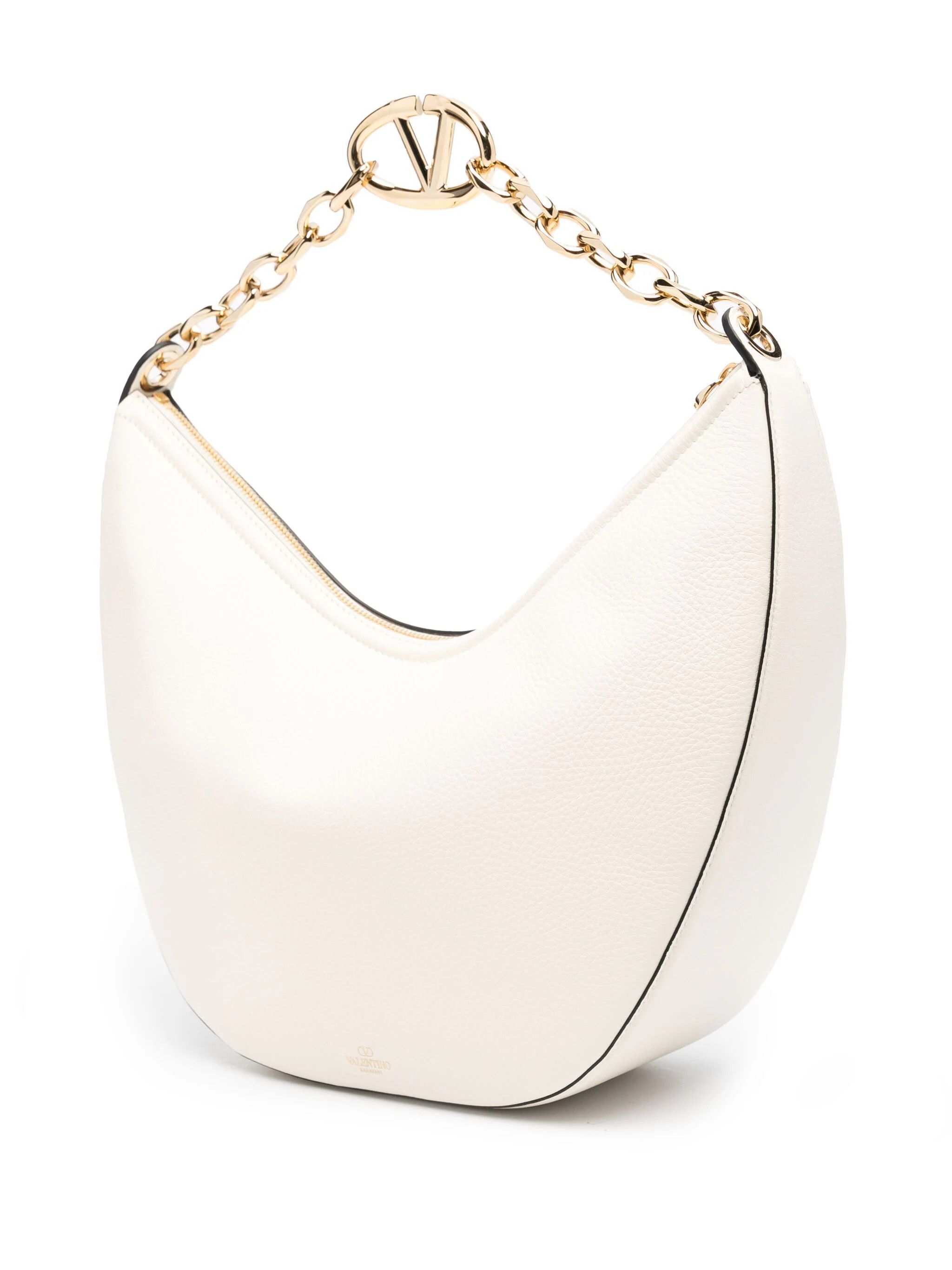 Valentino o1s22i1n0924 Size: OS / Medium Vlogo Moon Hobo Bag in White Size ONE SIZE - 3 Thumbnail