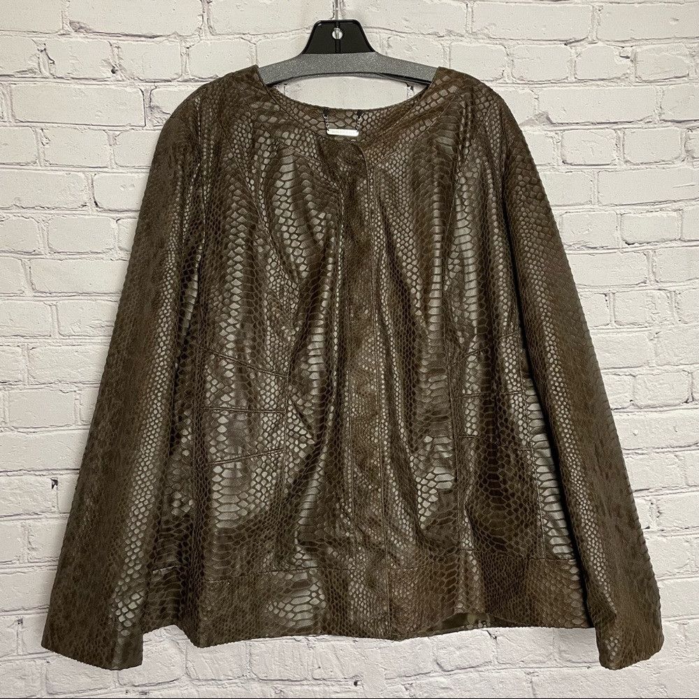 Other Dana Buchman Brown Snake Print Jacket Size 2X Size XXL / US 16-18 / IT 52-54 - 1 Thumbnail
