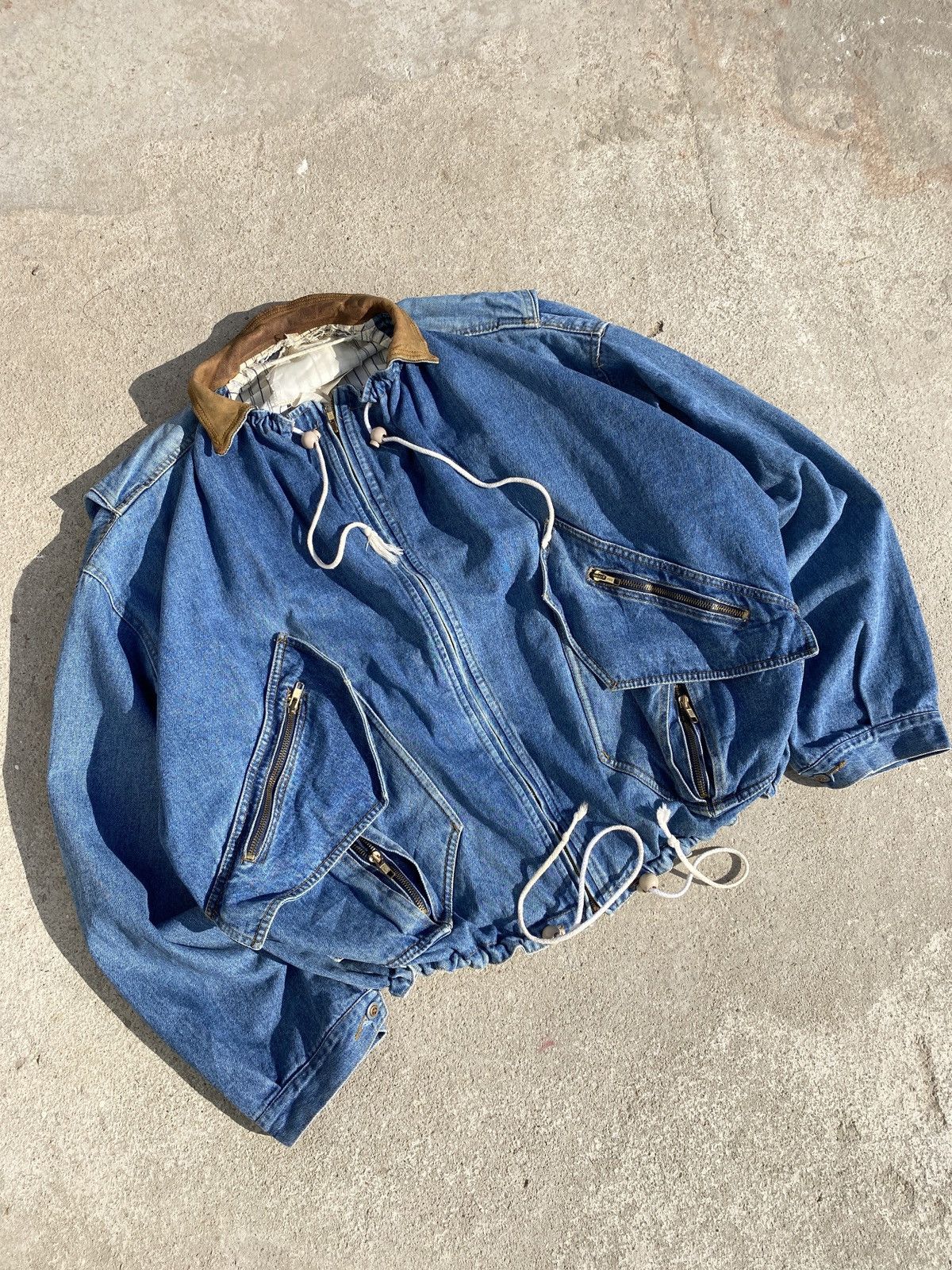 Vintage Vintage Y2k Denim Oversized Jacket Size US L / EU 52-54 / 3 - 1 Thumbnail