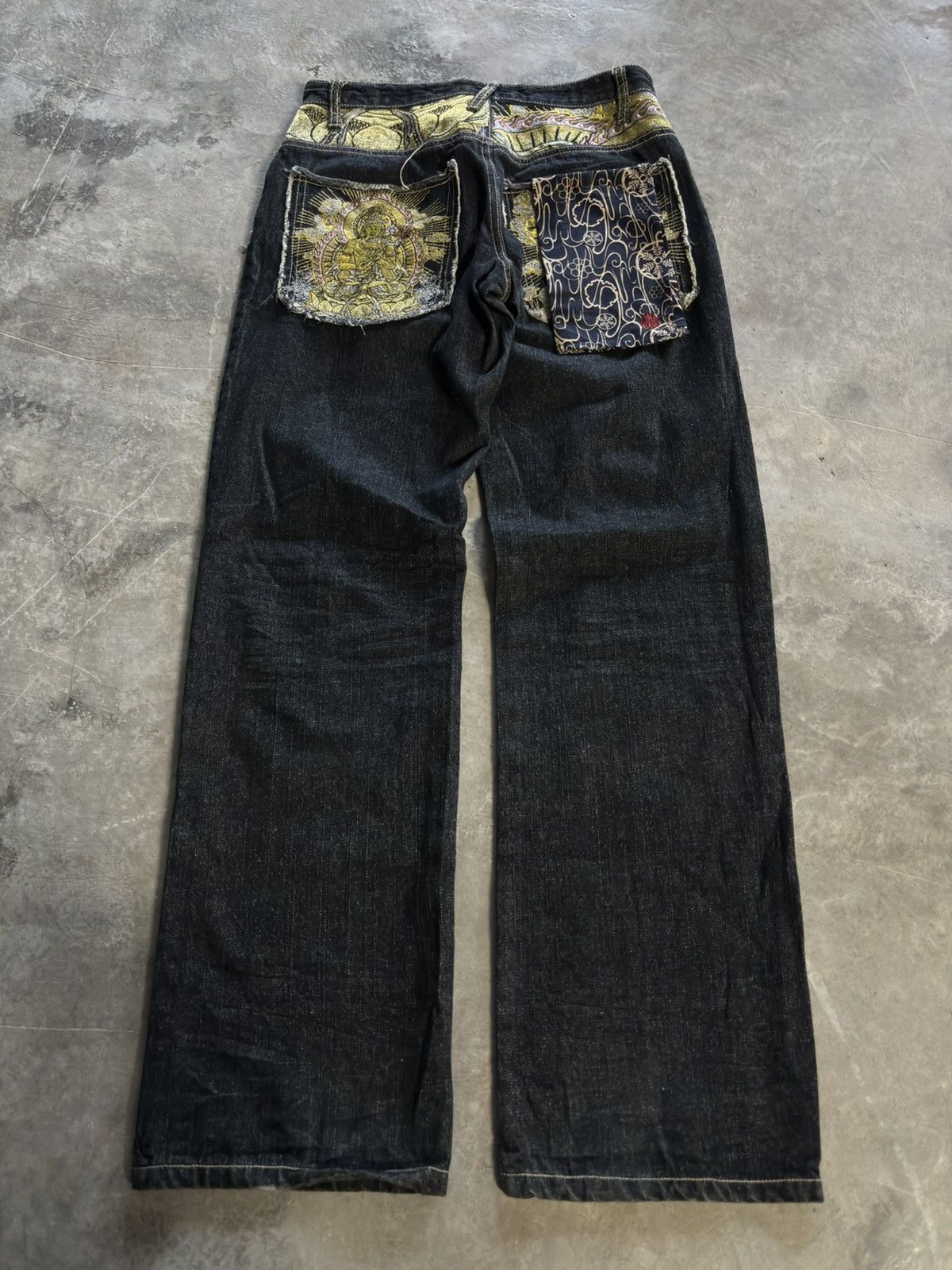 Japanese Brand GUMU buddha hindu japanese denim sukajan karakuri tamashii Size US 30 / EU 46 - 12 Thumbnail