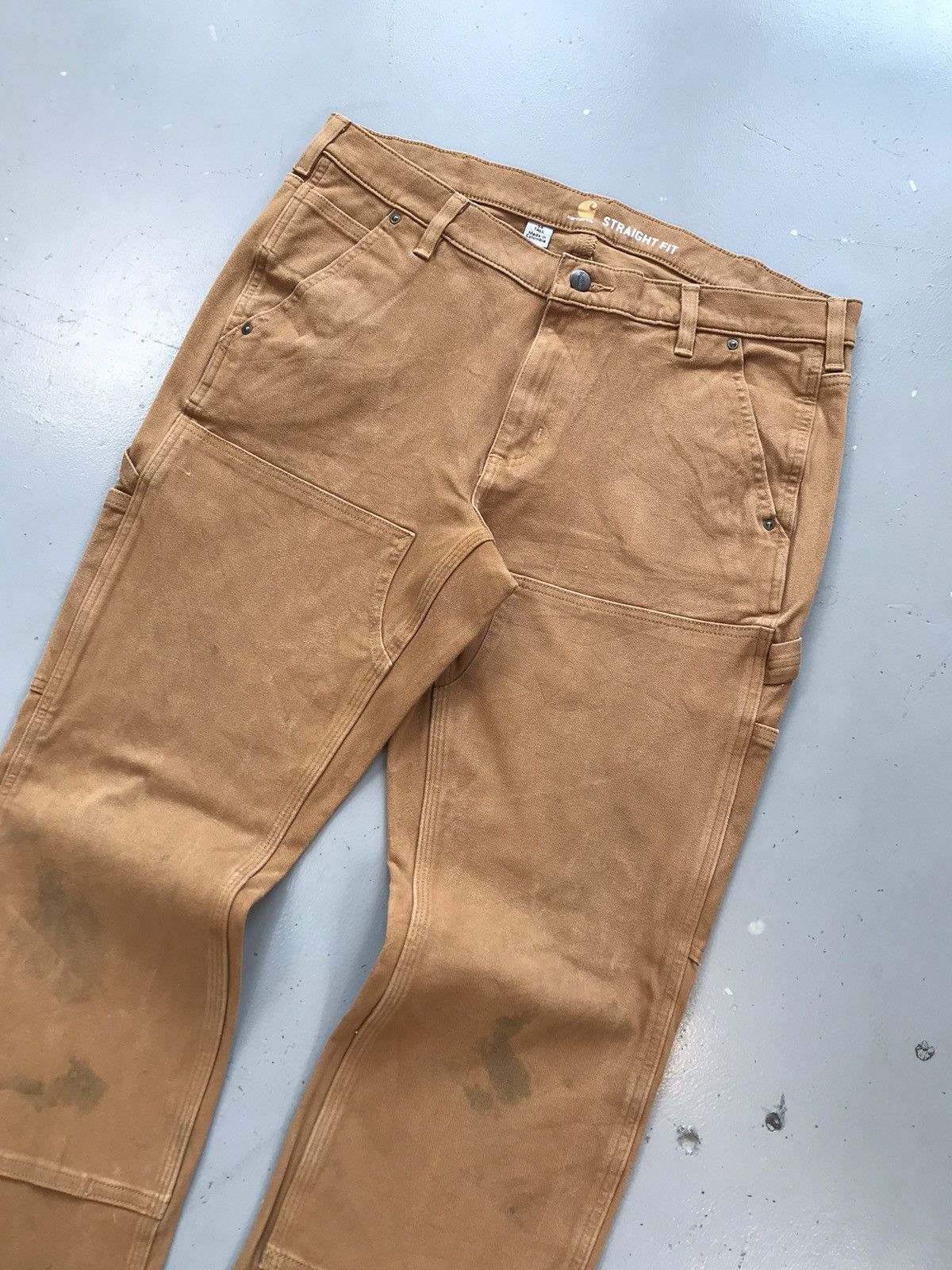 Carhartt × Vintage Vintage Carhartt b136 BRN double knee denim Size US 35 - 3 Thumbnail