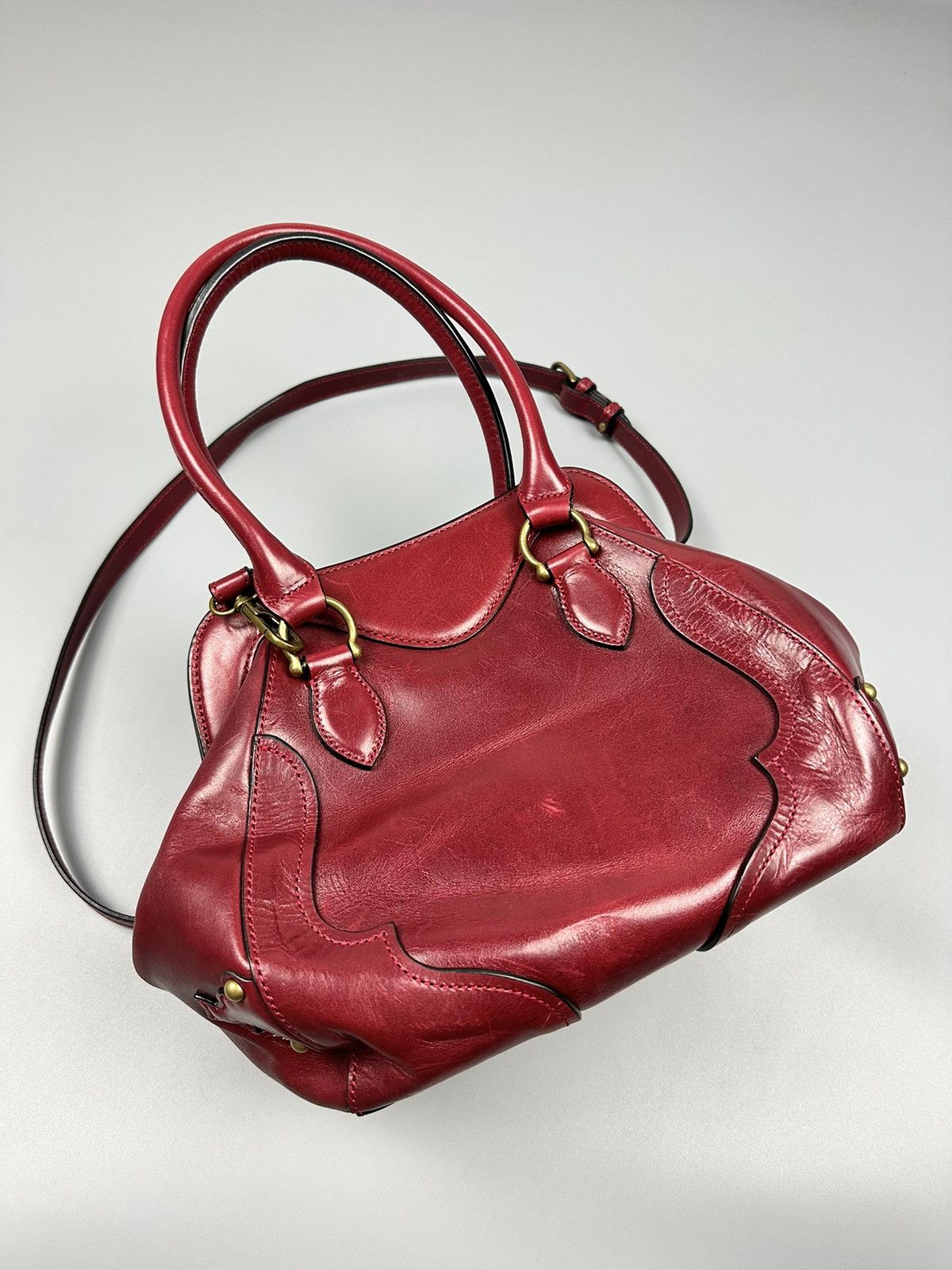 Anna Sui × Genuine Leather ❤️Rare❤️Chrome Hearts Inspired Anna Sui Red Cherry Leather Bag Size ONE SIZE - 16 Thumbnail