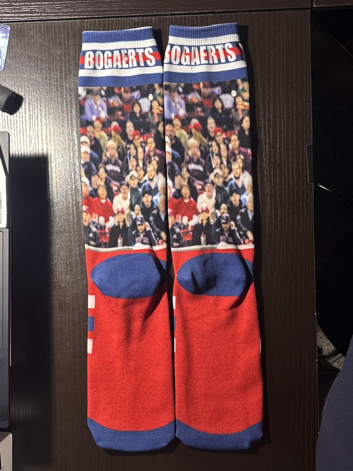 MLB Boston Red Sox Xander Bogaerts Socks Crew National Grid Size ONE SIZE - 4 Thumbnail