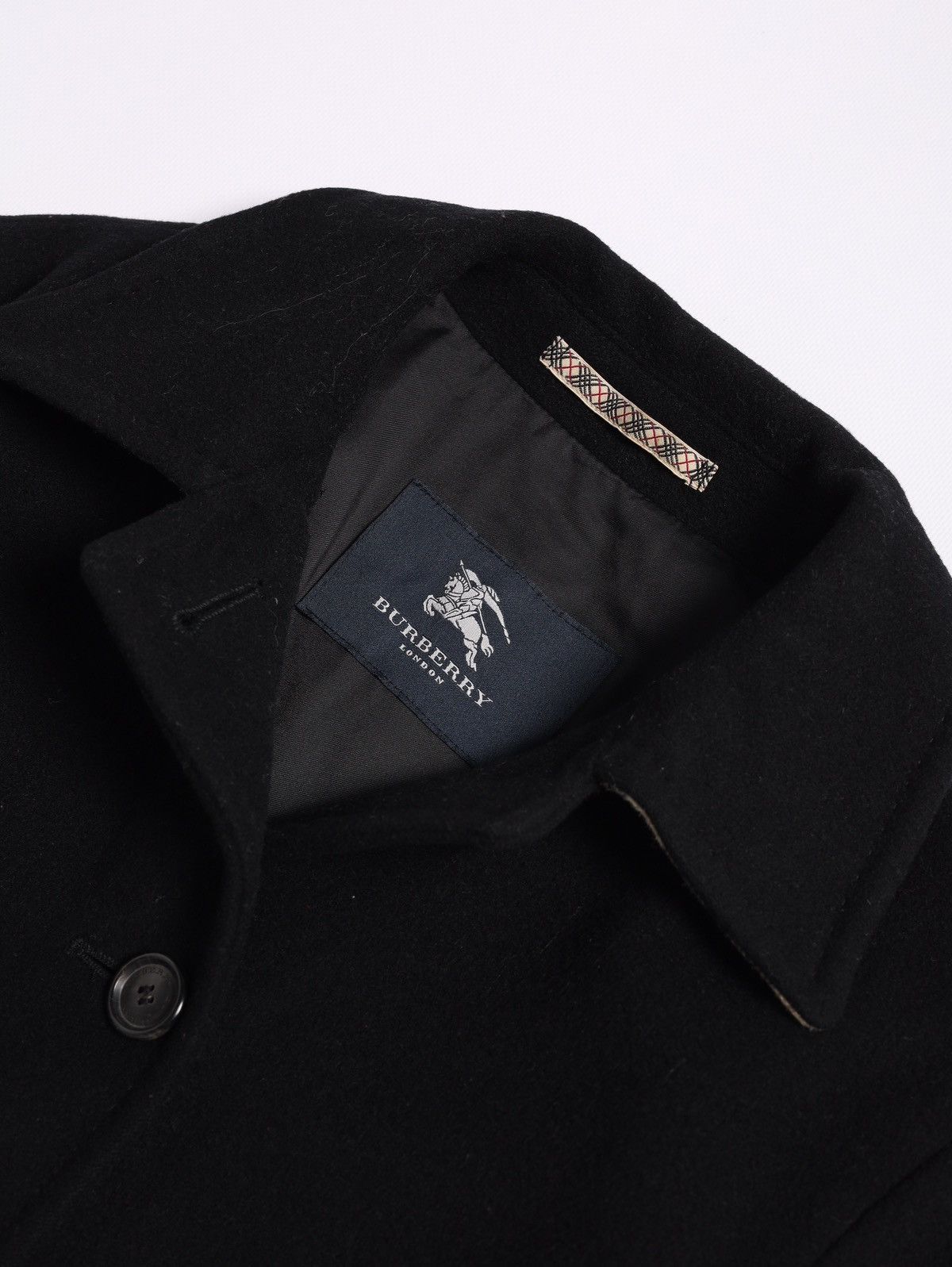 Burberry Burberry London Vintage Cashmere Wool Black Coat Nova Check Size M / US 6-8 / IT 42-44 - 7 Thumbnail