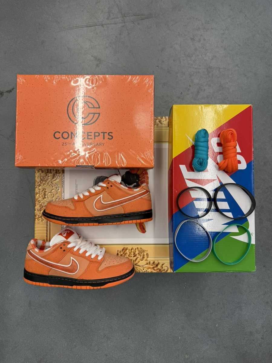 CNCPTS × Nike 2022 Nike SB Dunk Low Concepts Orange Lobster Special Box Size US 6.5 / EU 39-40 - 1 Thumbnail