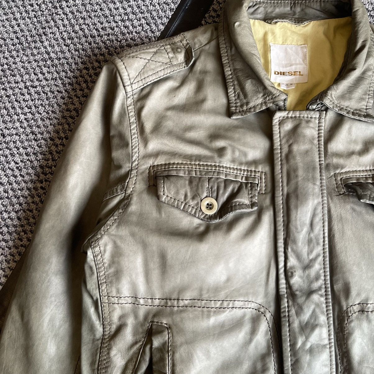 Diesel Diesel Leather Jacket Classic Vintage Prefer Size S to M Size US M / EU 48-50 / 2 - 7 Thumbnail