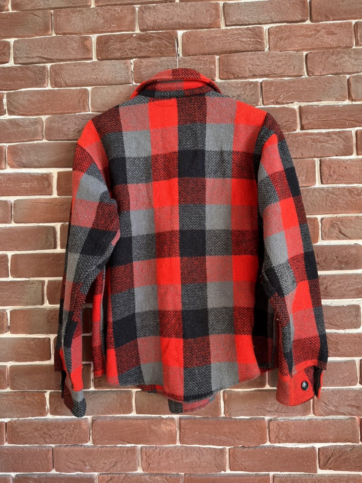 Vintage Vintage melton Wool flannel Red button up shirt motorcycle M Size US M / EU 48-50 / 2 - 2 Thumbnail