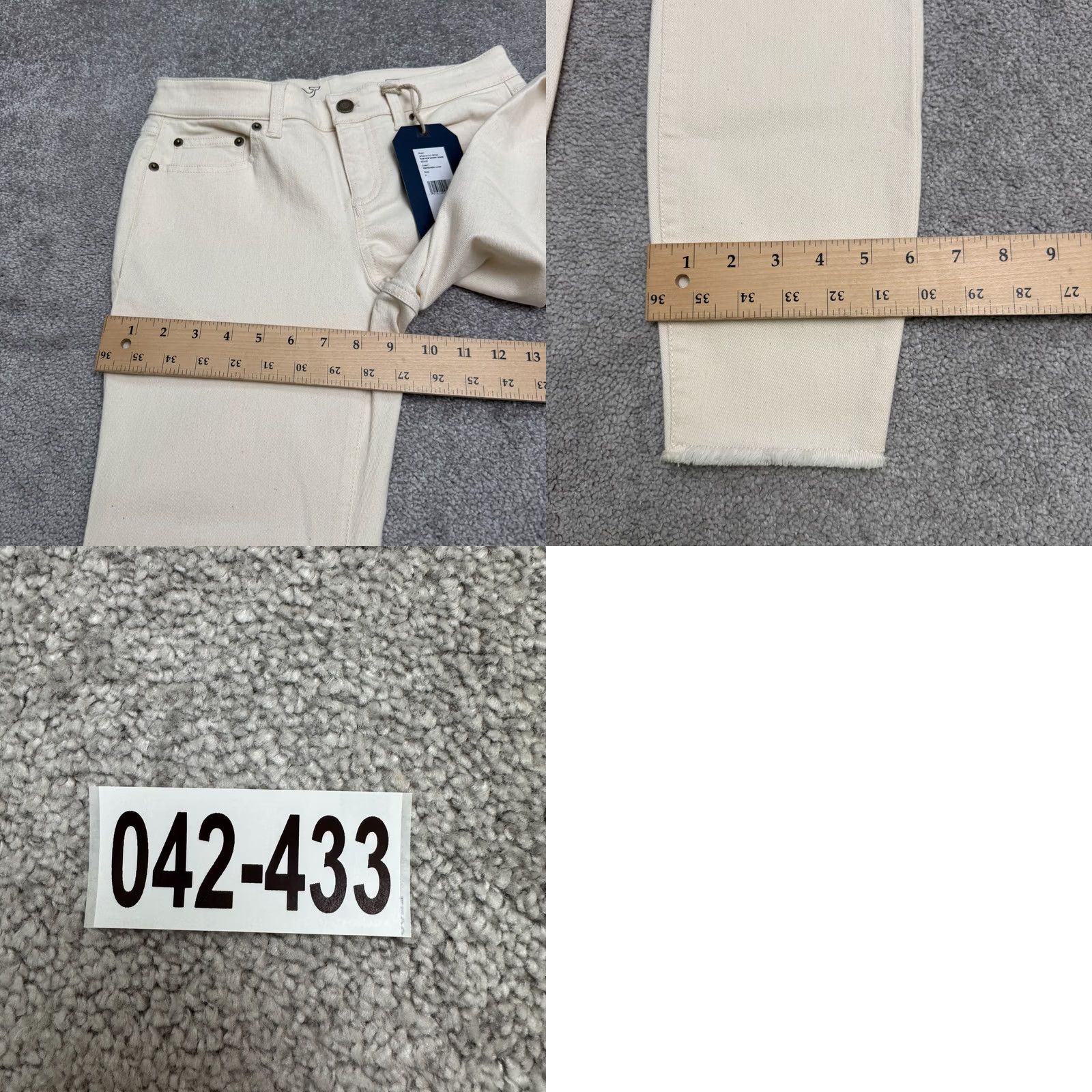 Vineyard Vines Vineyard Vines Skinny Jeans Women 4 Beige Raw Hem Mid Rise Denim NWT Marshmallow Size 27" / US 4 / IT 40 - 10 Thumbnail