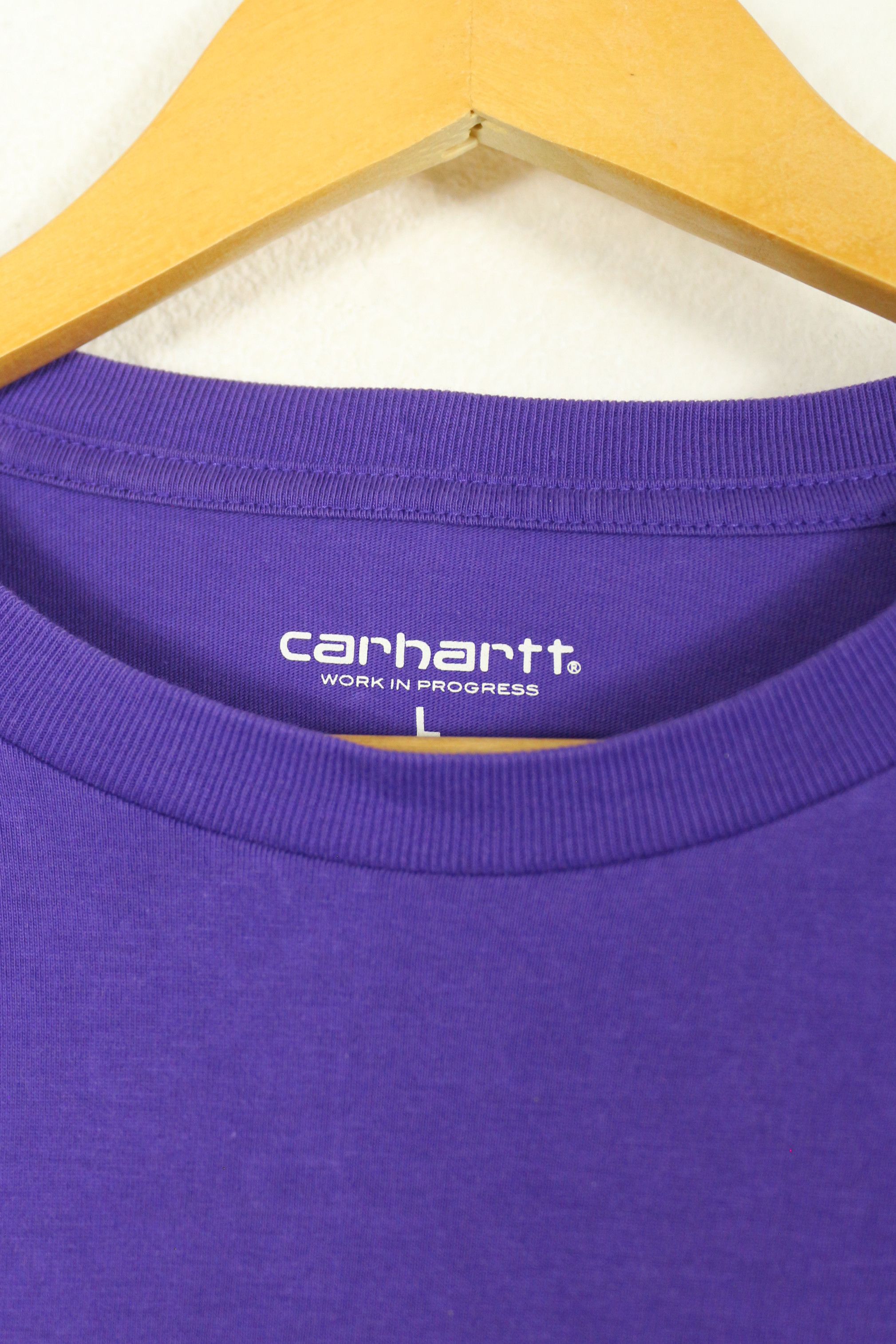 Carhartt × Carhartt Wip Carhartt WIP Logo Pocket LS T-shirt Tee Purple NZ Size US L / EU 52-54 / 3 - 3 Thumbnail