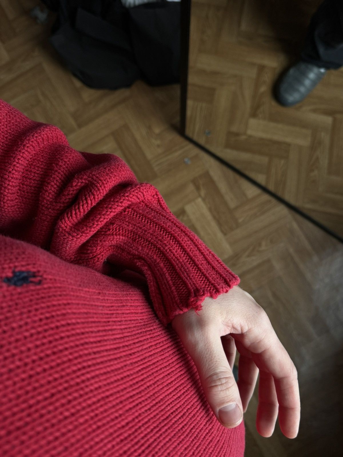 Polo Ralph Lauren 🔥AWESOME RED POLO RALPH LAUREN 00s KNITTED SWEATER Size US L / EU 52-54 / 3 - 10 Thumbnail