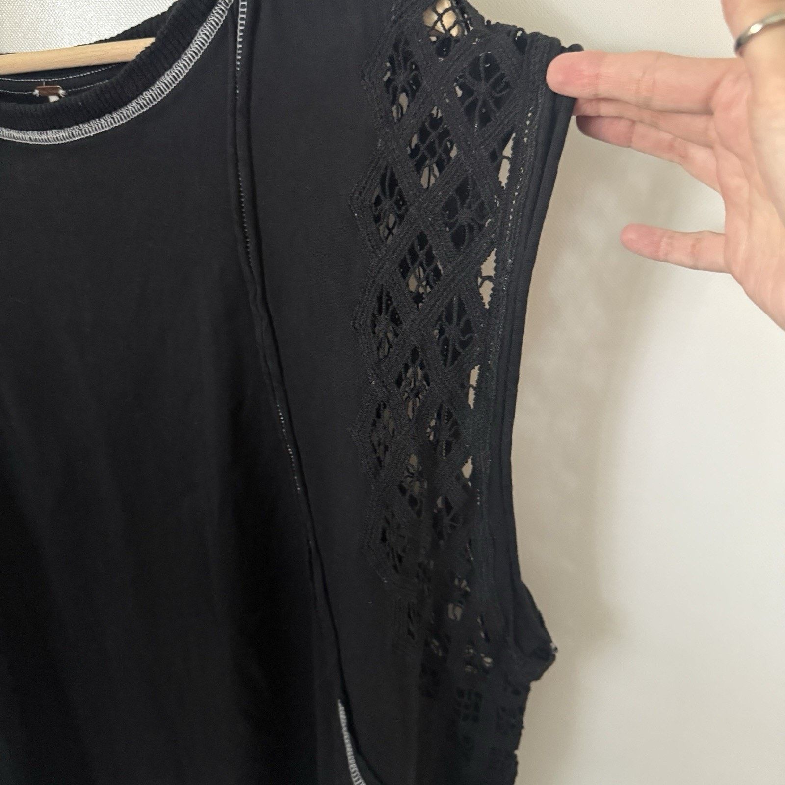 Free People Free People Table For Two Tee Shirt Lace Boho Casual Top Size M / US 6-8 / IT 42-44 - 6 Thumbnail